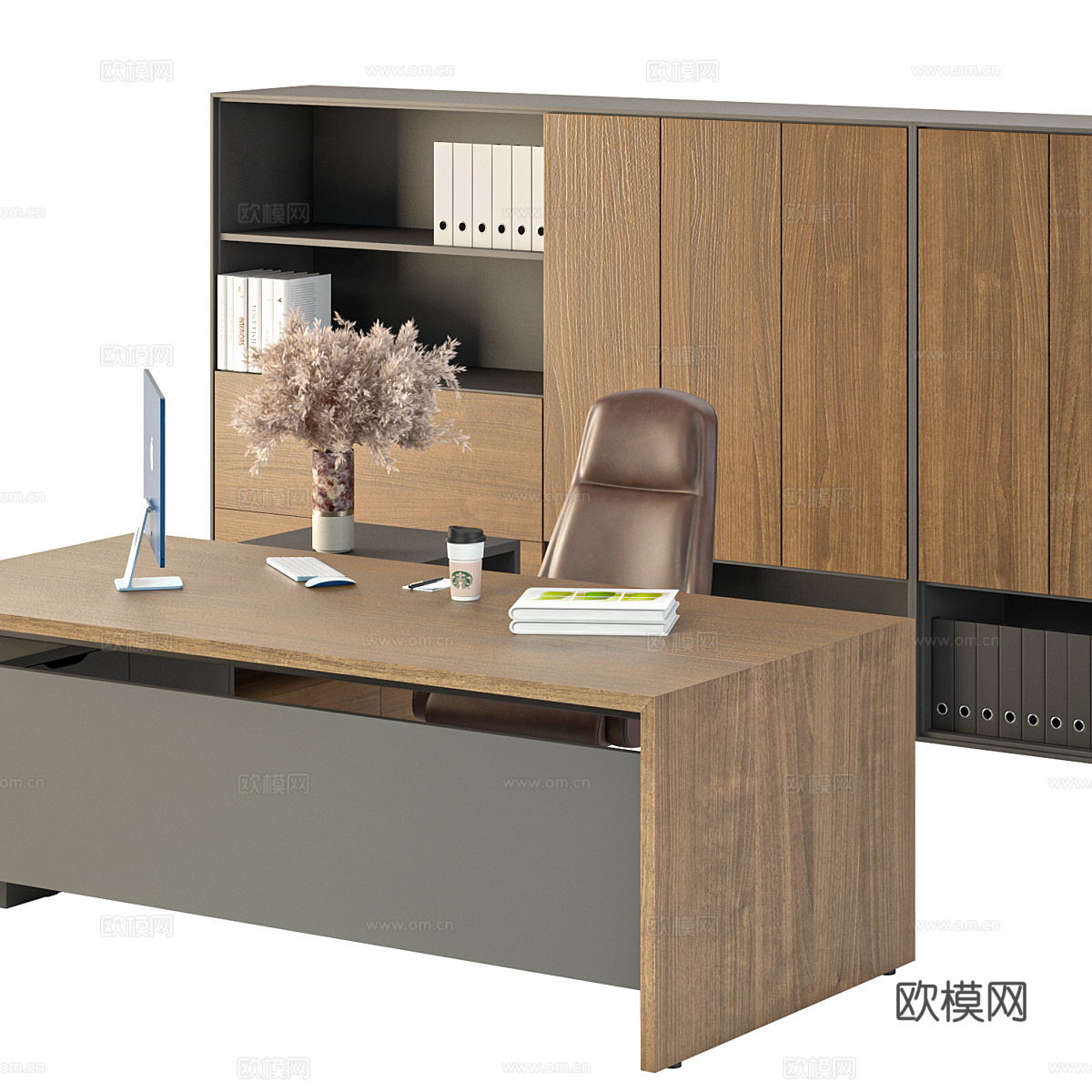 现代意式办公家具3d模型