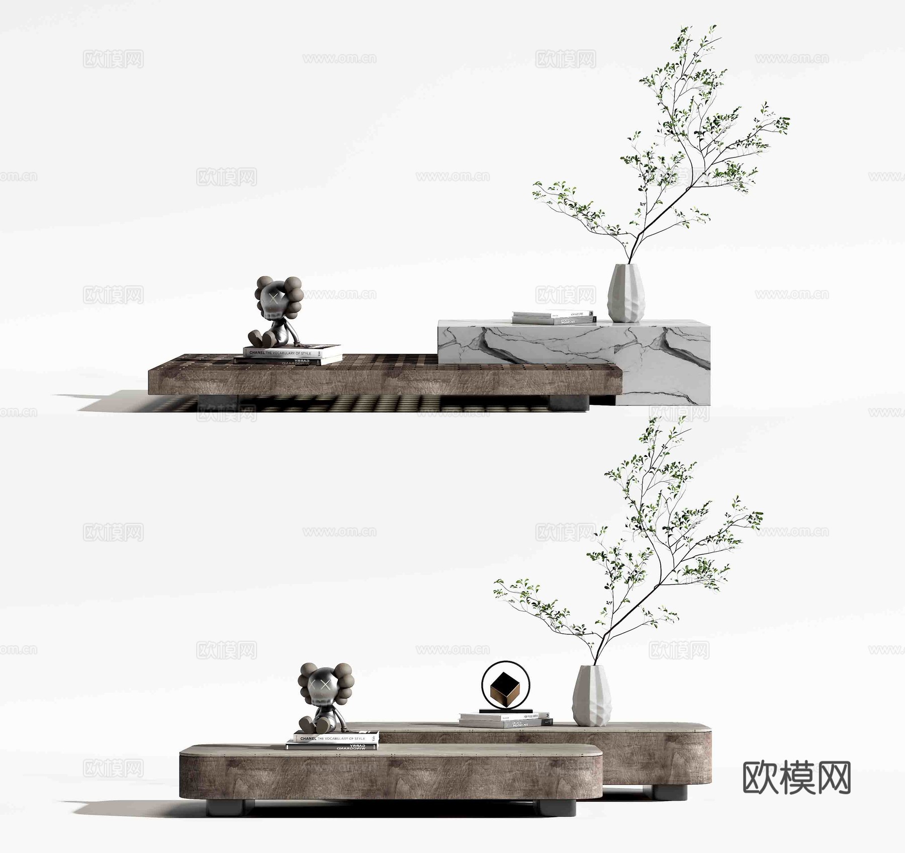 现代轻奢茶几su模型下载