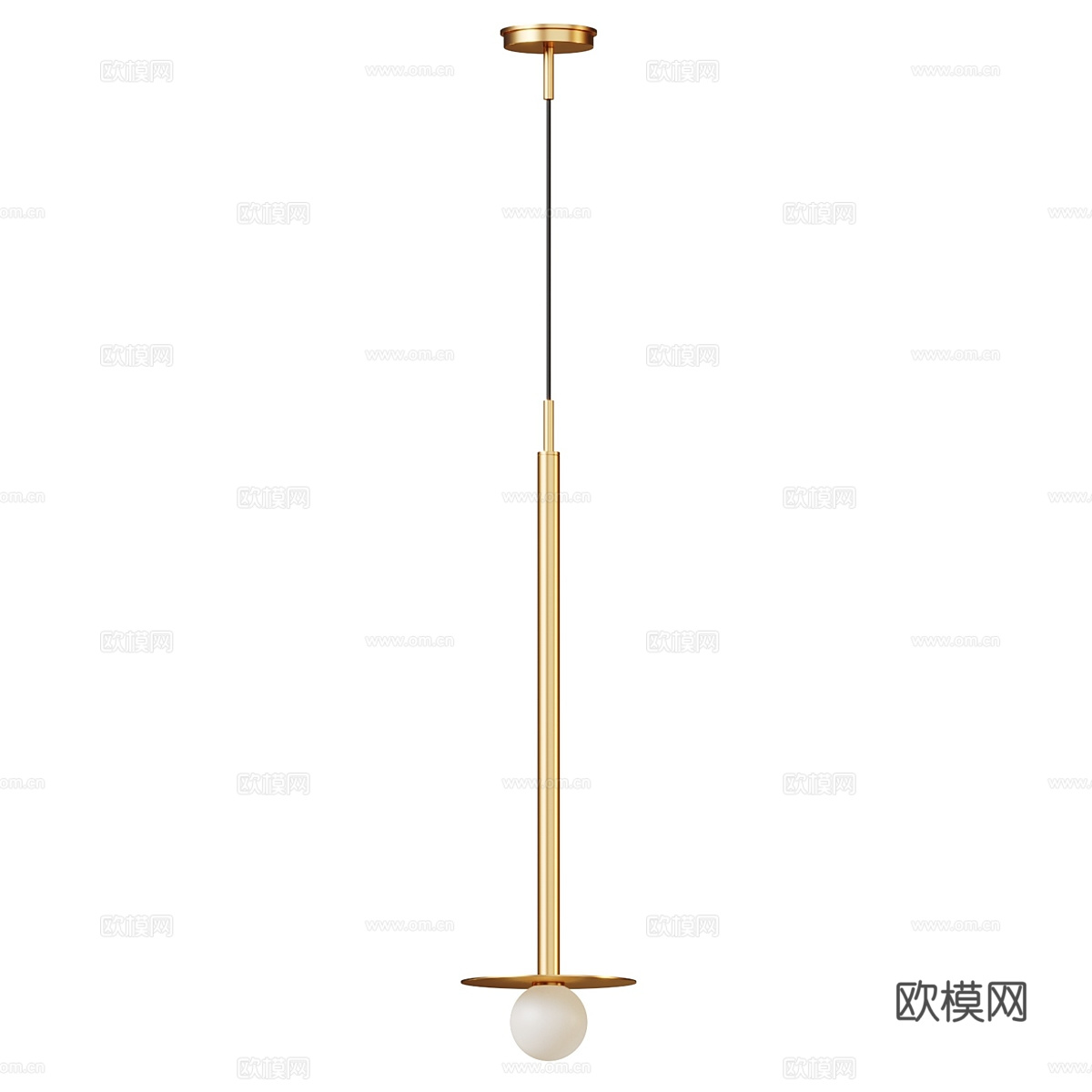 现代轻奢金属玻璃装饰吊灯3d模型