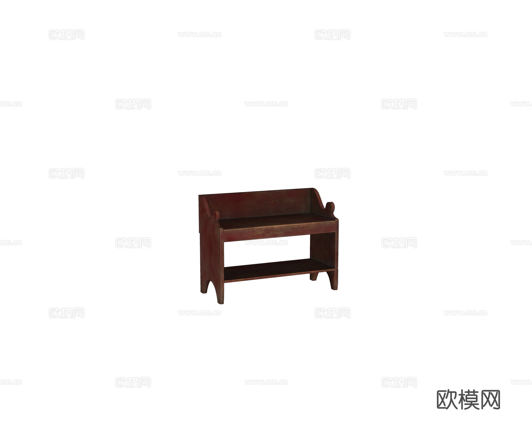 复古长凳 彩绘长凳 坐凳su模型