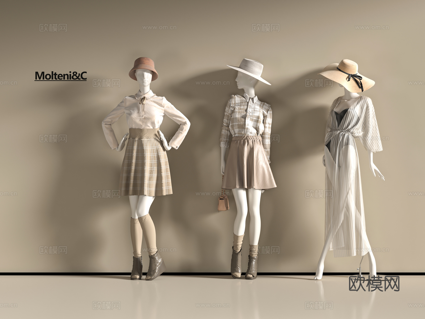现代女装模特3d模型