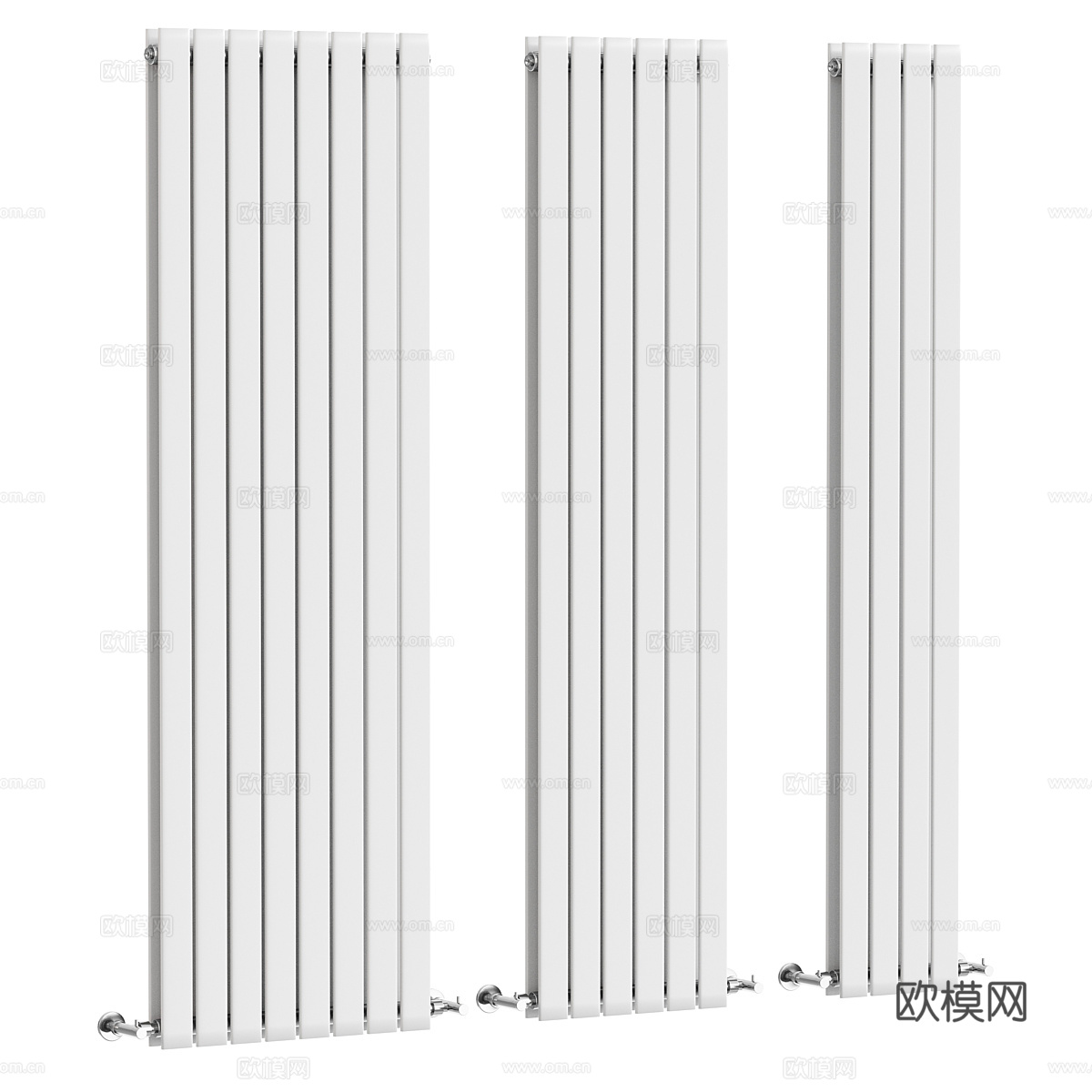 现代立式散热器 暖气片3d模型