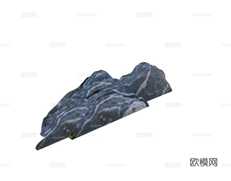 新中式石头景石园艺小品su模型下载