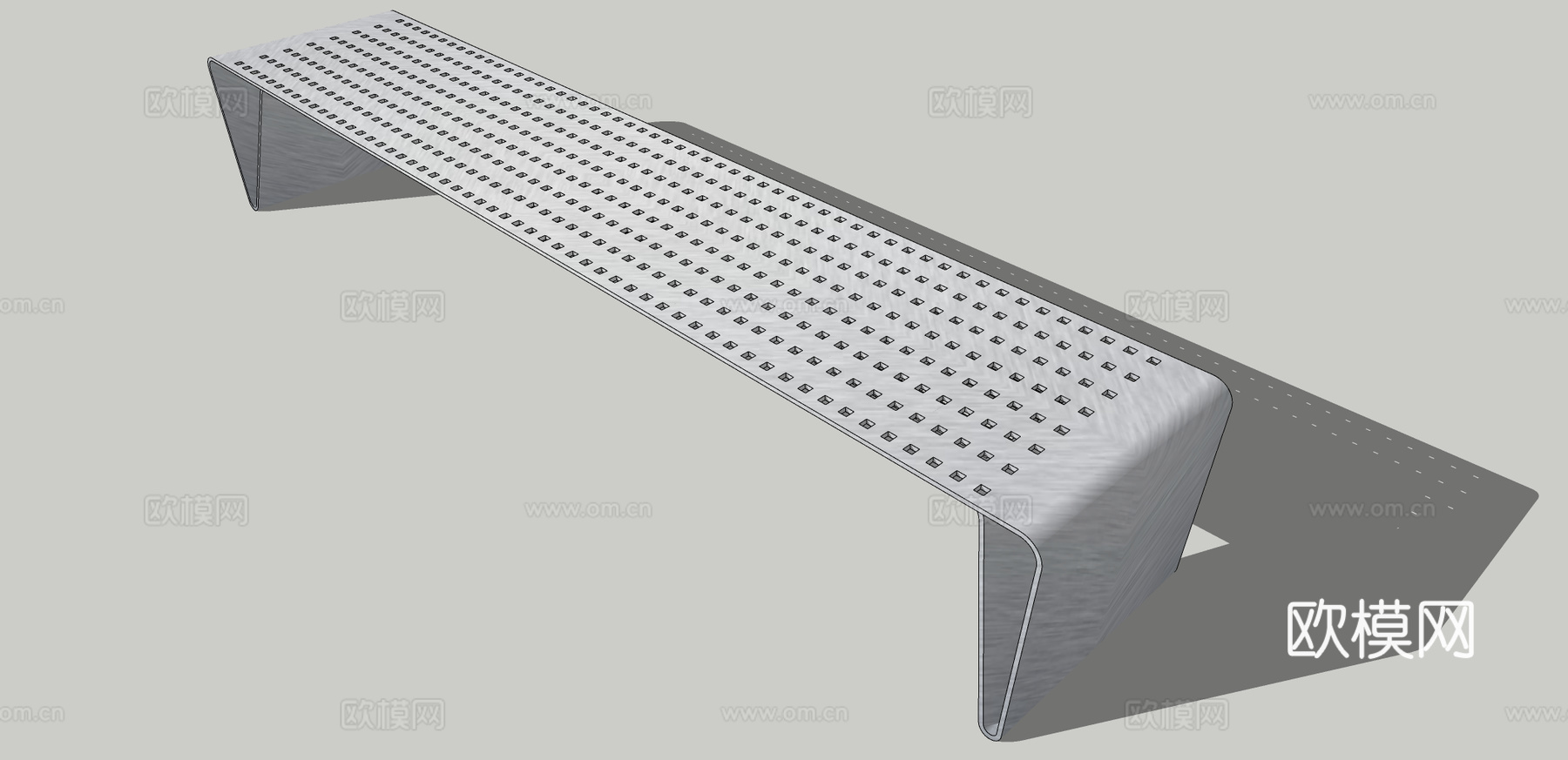 现代创意坐凳公用椅su模型下载下载（渲染图3）