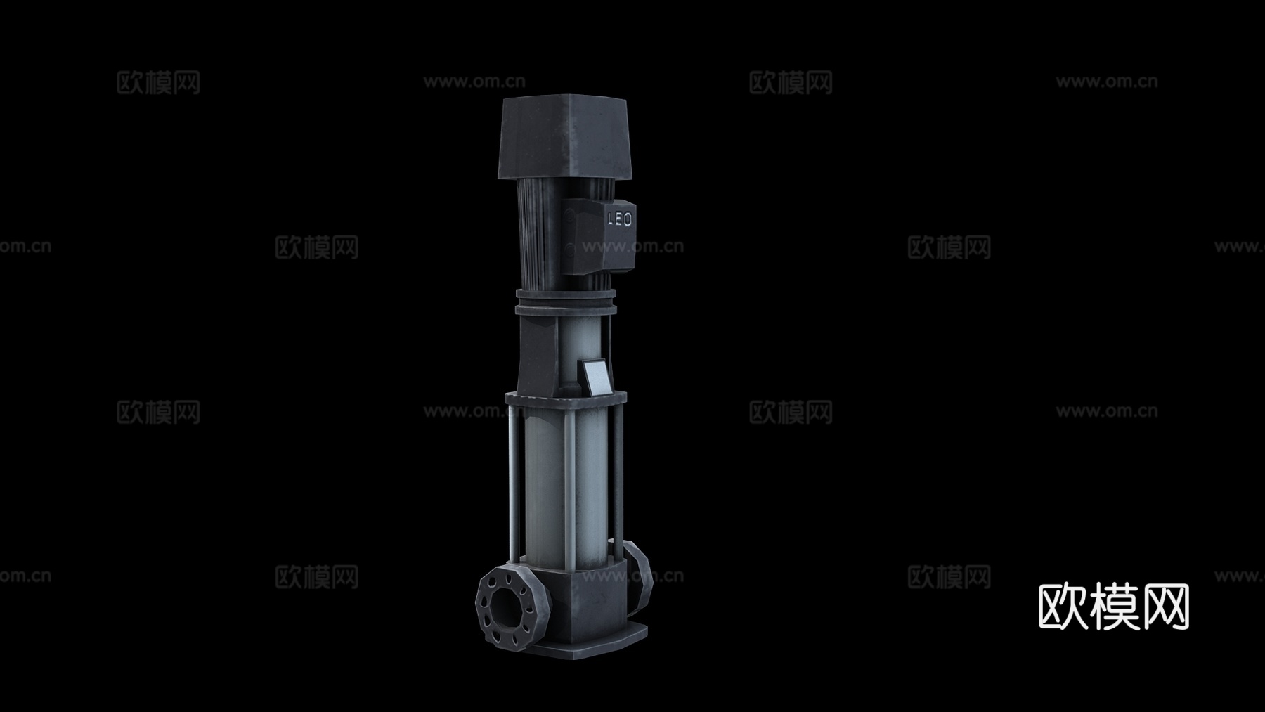 现代立式多级泵工业设备su模型下载