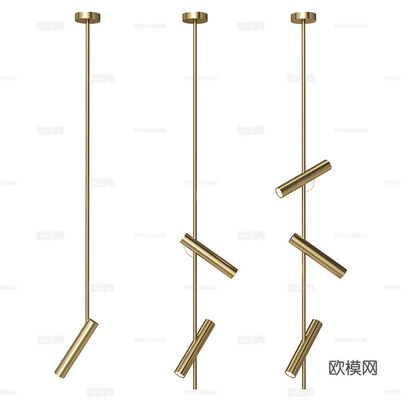 現(xiàn)代輕奢極簡吊線射燈3d模型下載(渲染圖1)