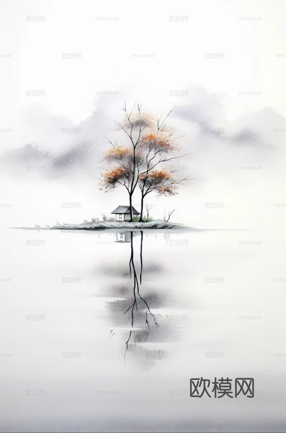 新中式挂画 山水装饰画 装饰画