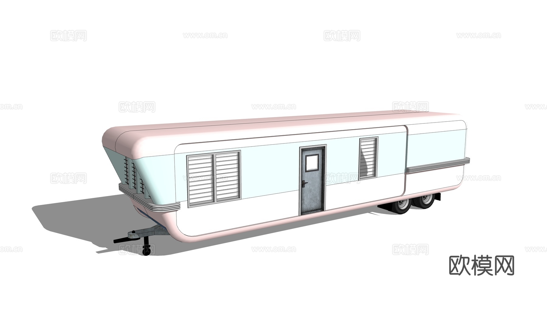 现代房车露营车旅居车su模型下载