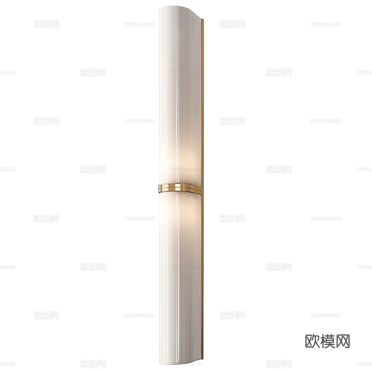 现代意式长条玻璃装饰壁灯3d模型
