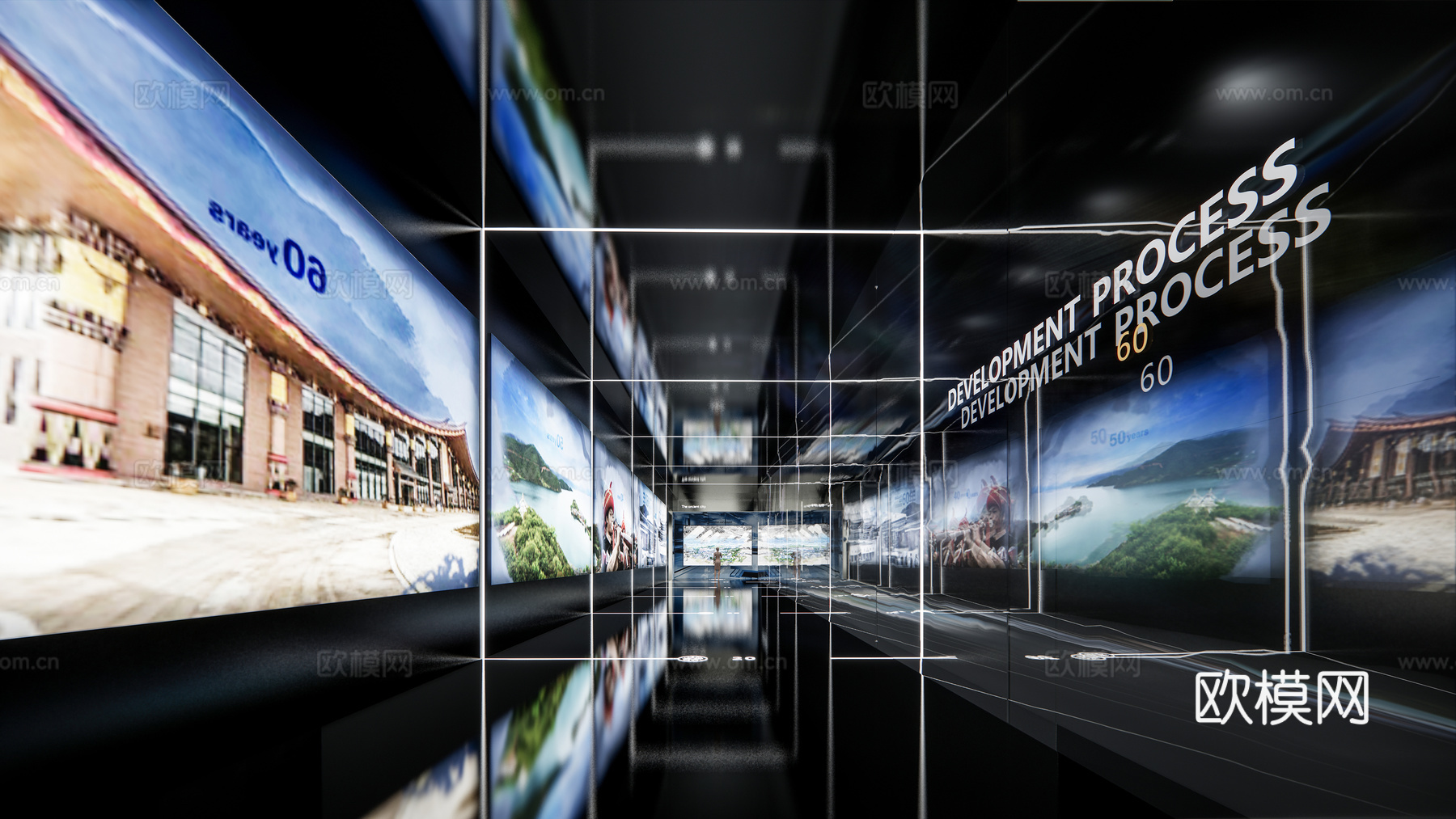 现代博物馆内部su模型下载下载（渲染图1）