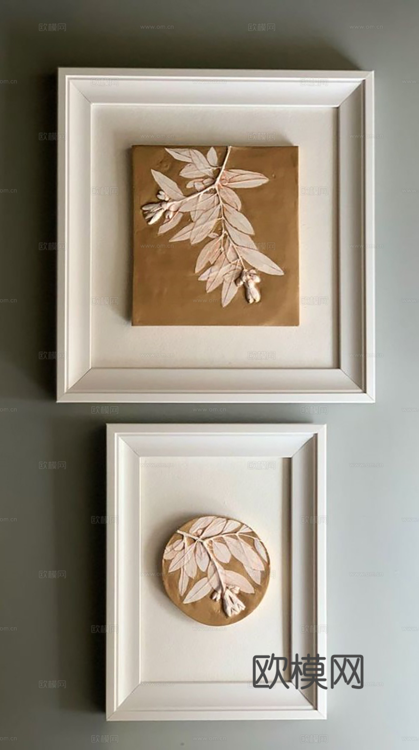 简欧挂画 装饰画  立体实物画 抽象画