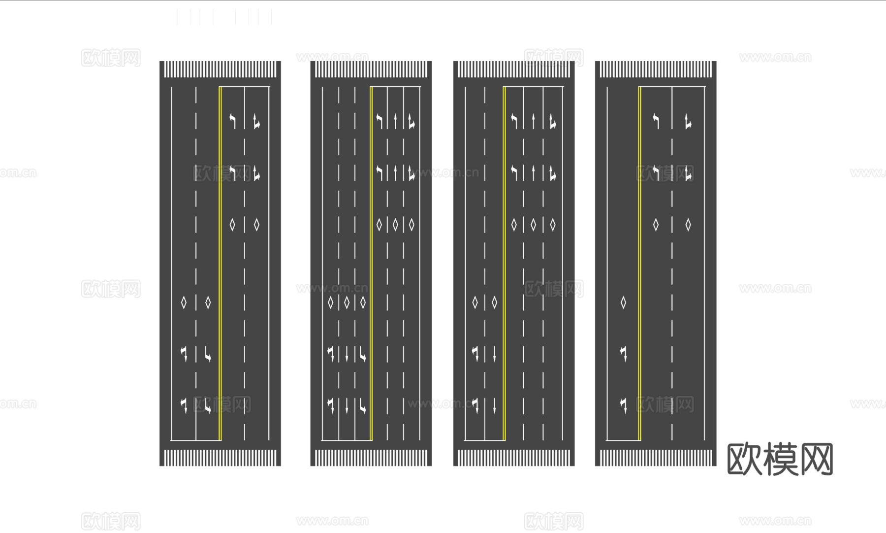现代公路道路su模型下载