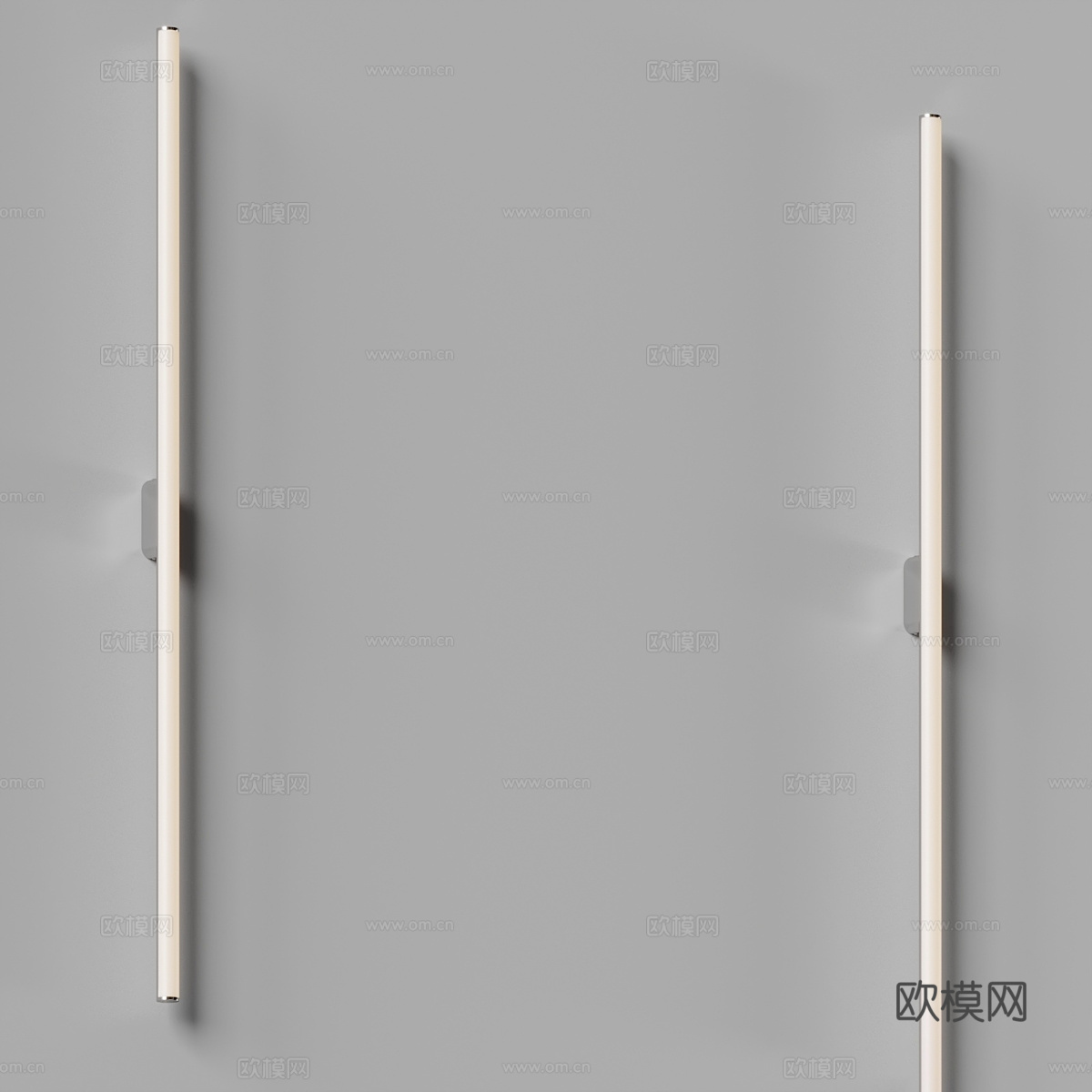 现代意式极简长条壁灯 壁画灯3d模型