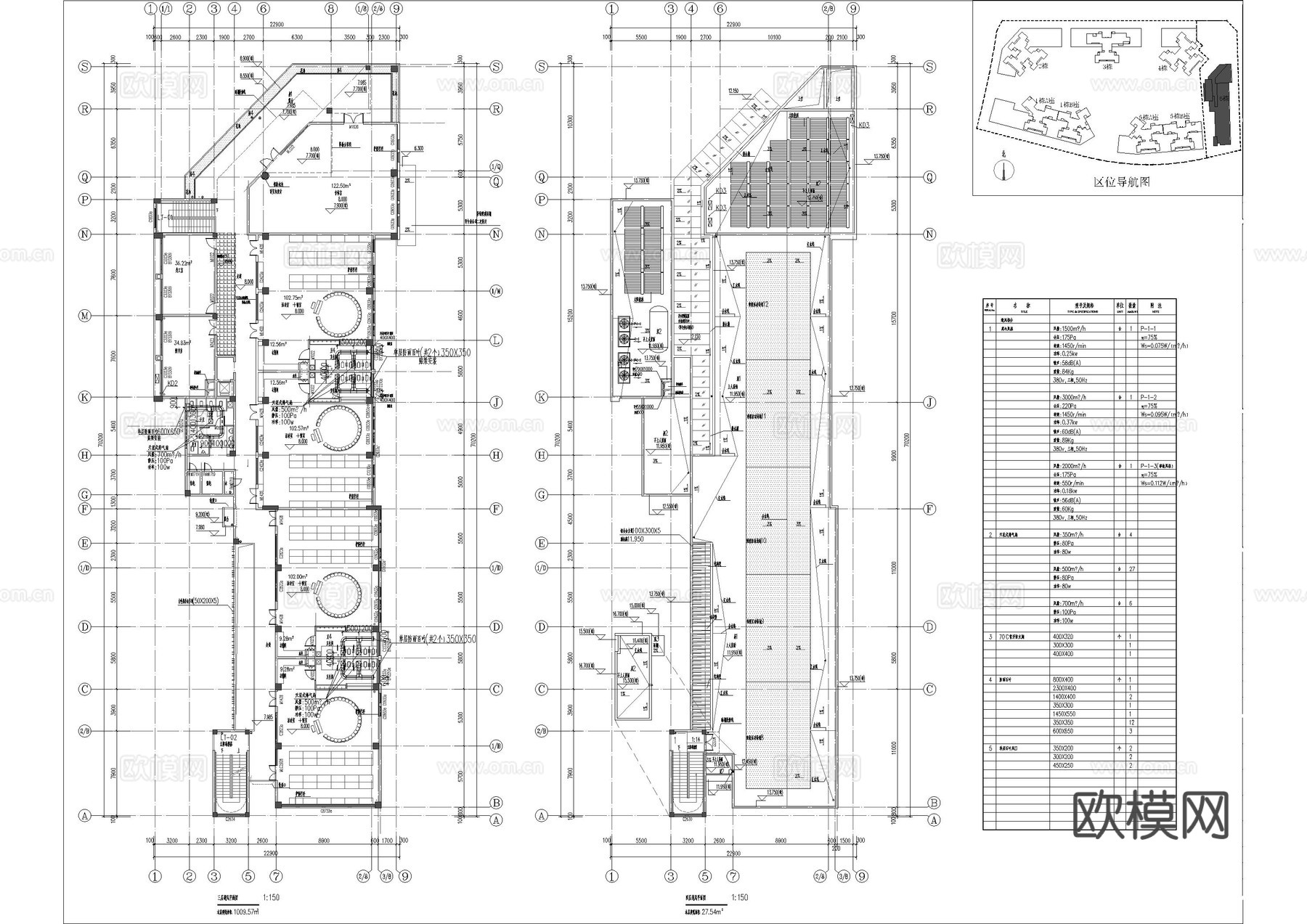 学校暖通施工图cad施工图