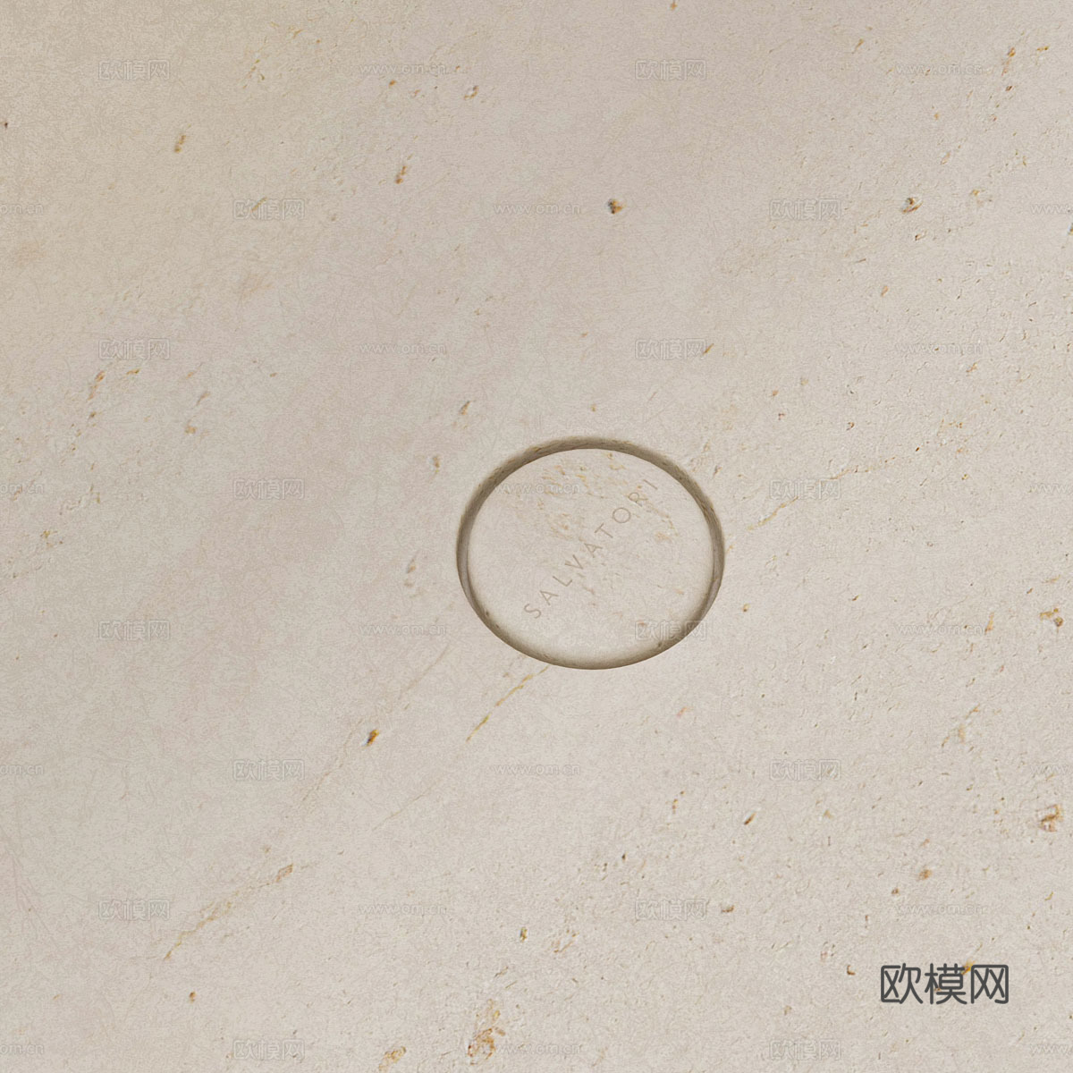 现代意式侘寂大理石 Balnea 浴缸3d模型