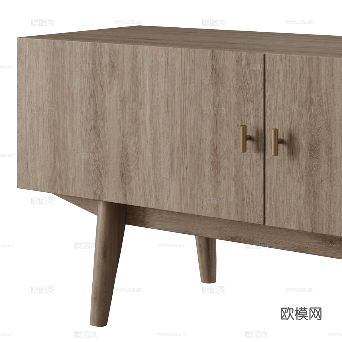 新中式轻奢实木电视柜3d模型