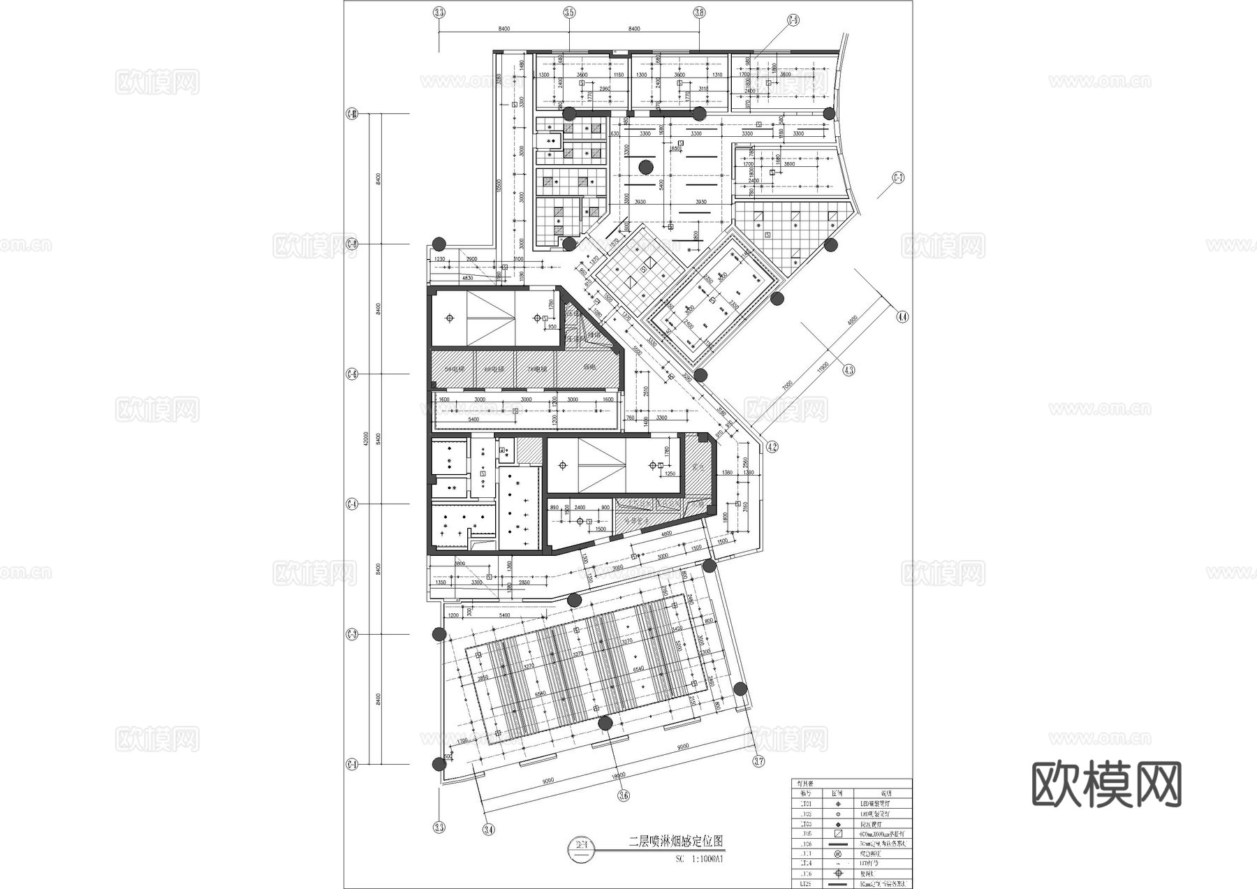 社区办公室施工图cad施工图