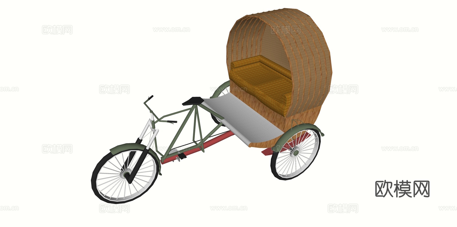 交通工具 人力自行车 单车su模型下载