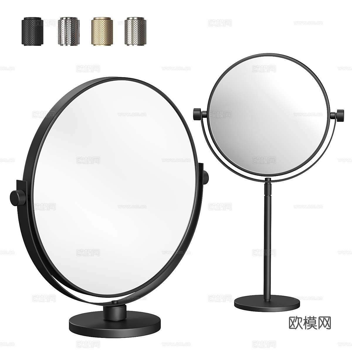 现代意式轻奢化妆镜3d模型