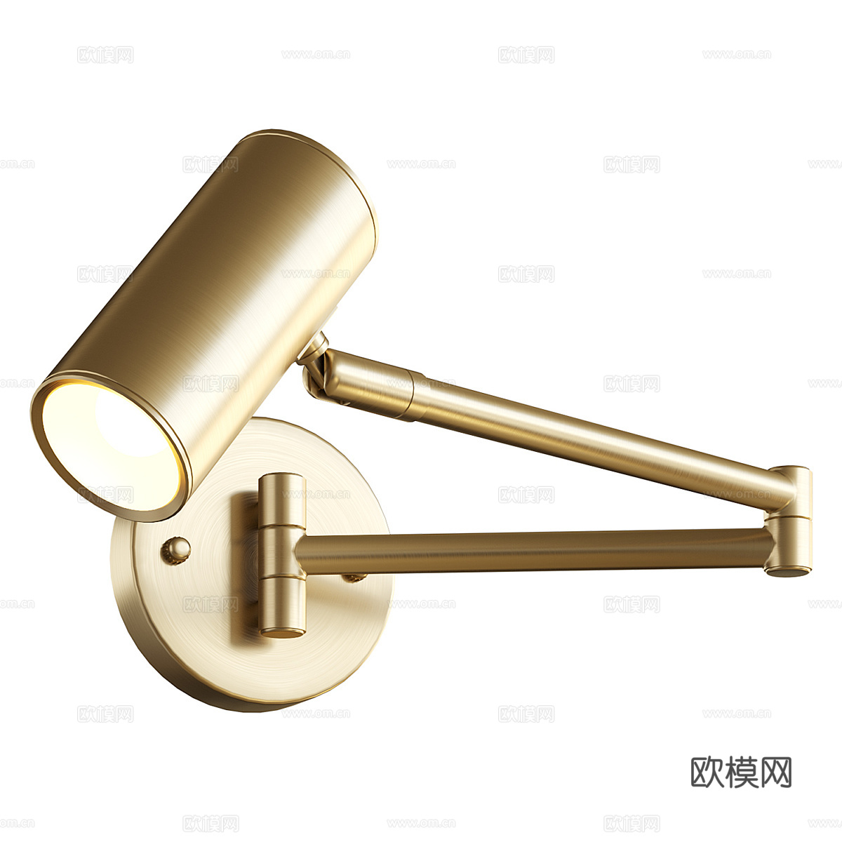 现代轻奢极简可伸展金属装饰壁灯3d模型