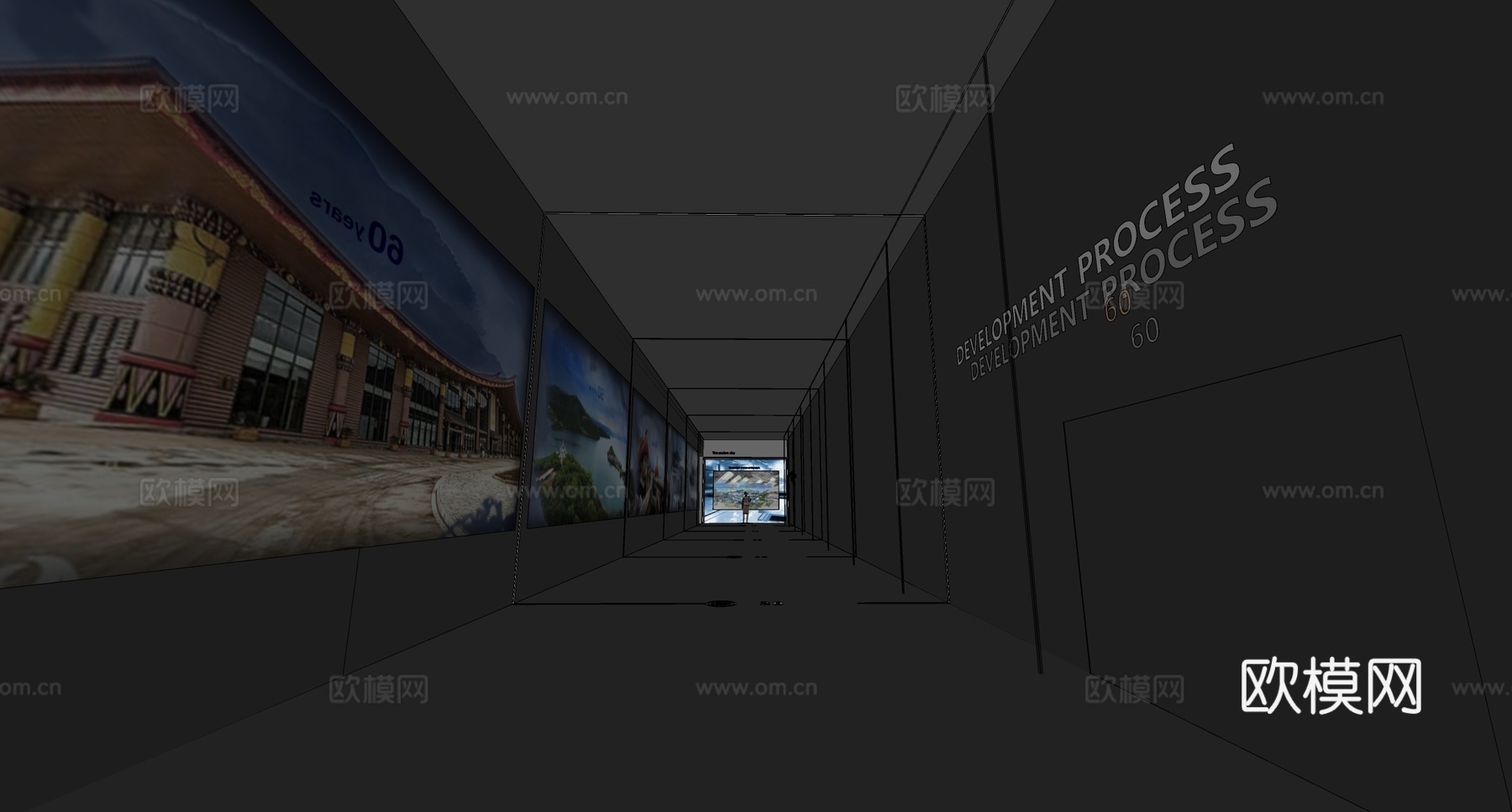 现代博物馆内部su模型下载下载（渲染图2）