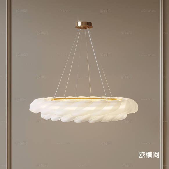 現(xiàn)代奶油風(fēng)吊燈3d模型下載
