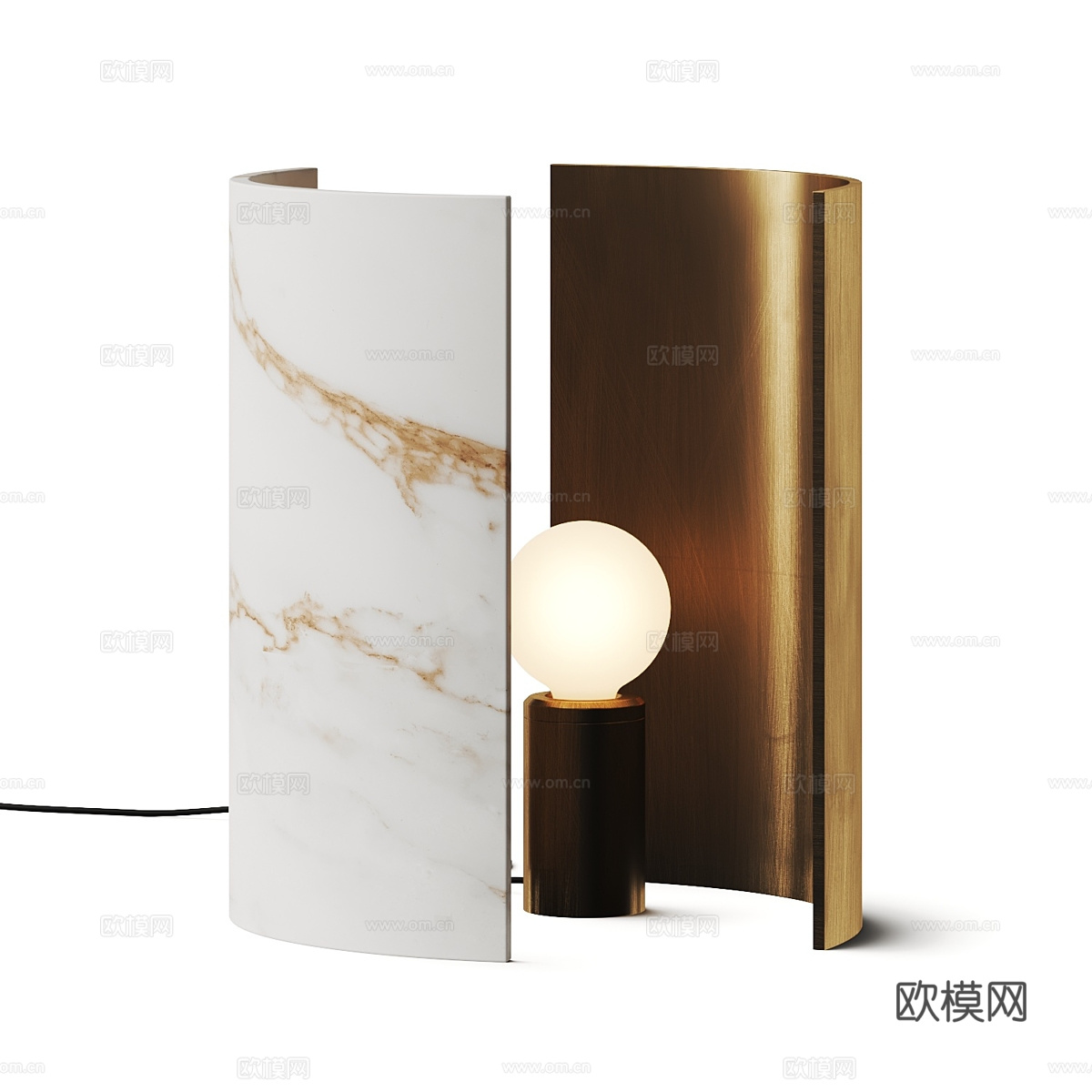 现代轻奢极简装饰台灯3d模型