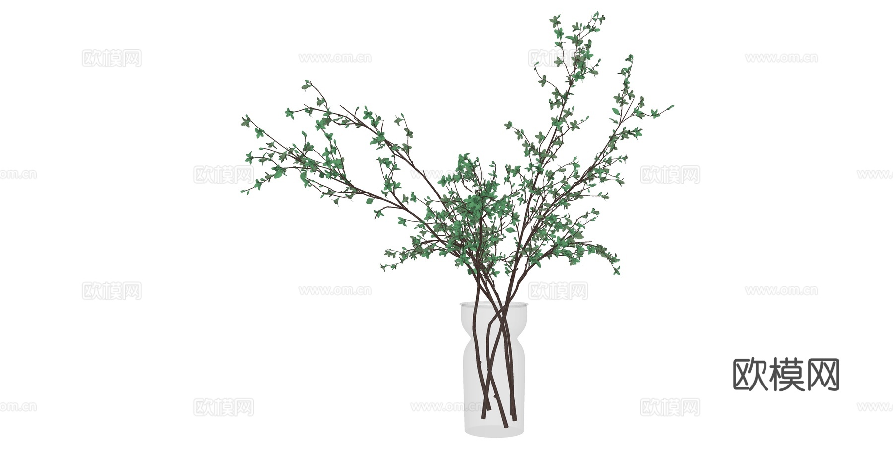 花瓶 插花 盆景su模型下载