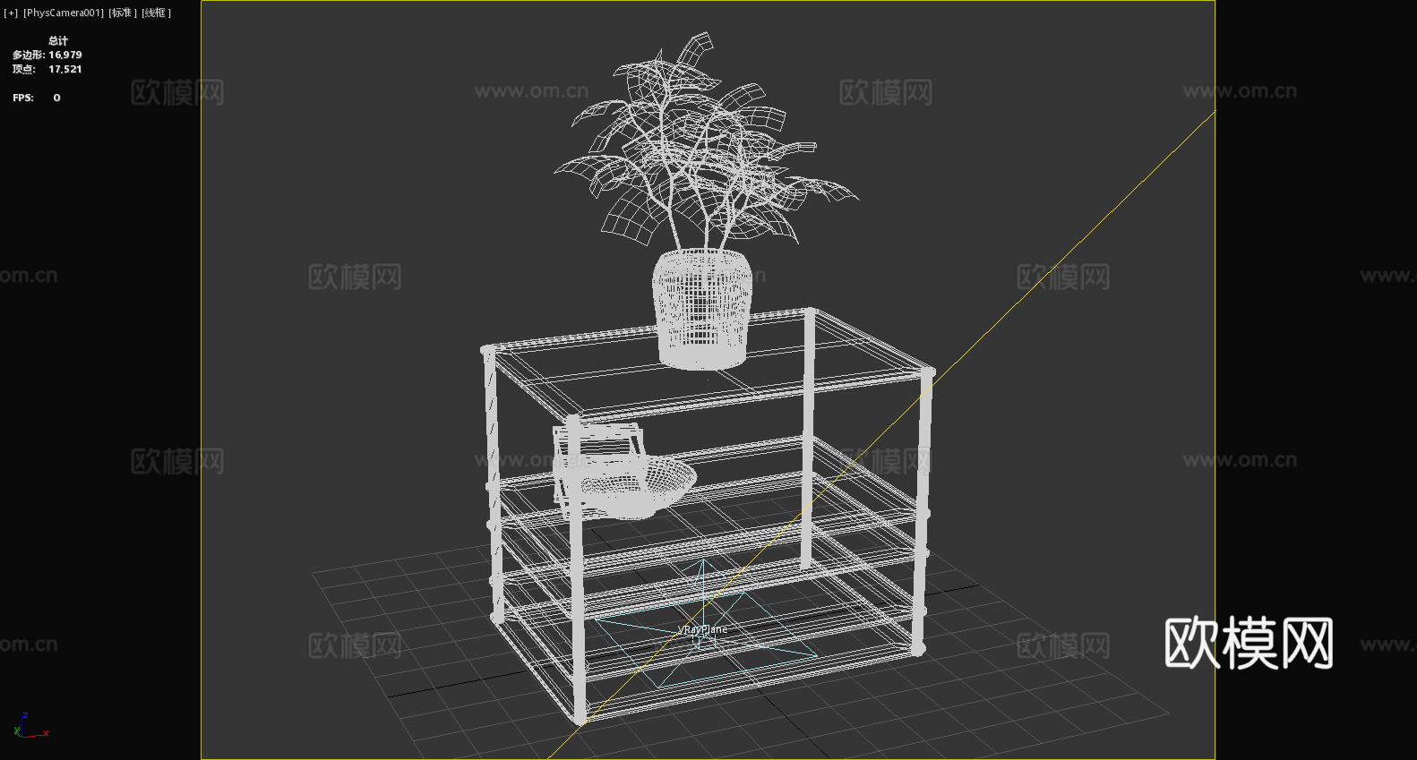 玻璃置物架 收纳架3d模型
