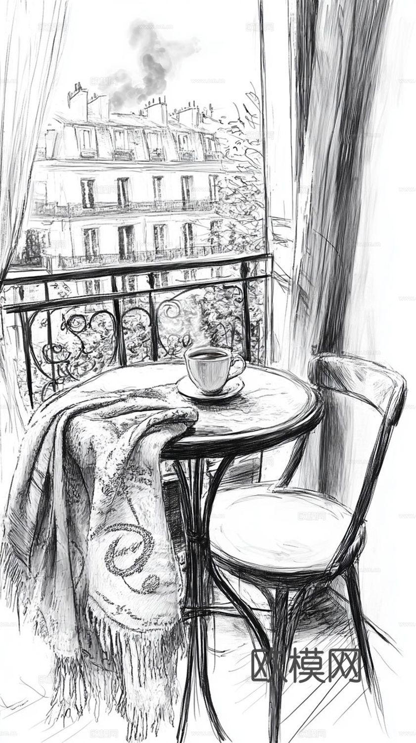 现代素描装饰画 建筑装饰画  黑白挂画