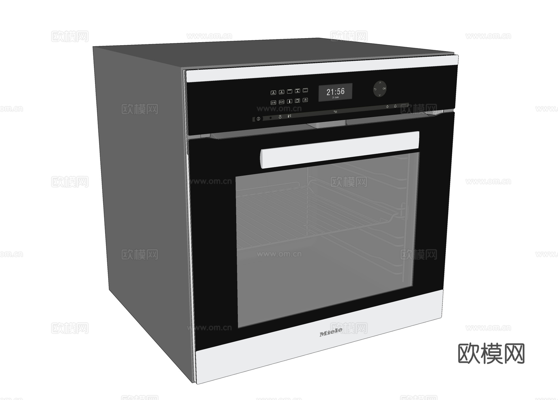 现代烤箱su模型下载