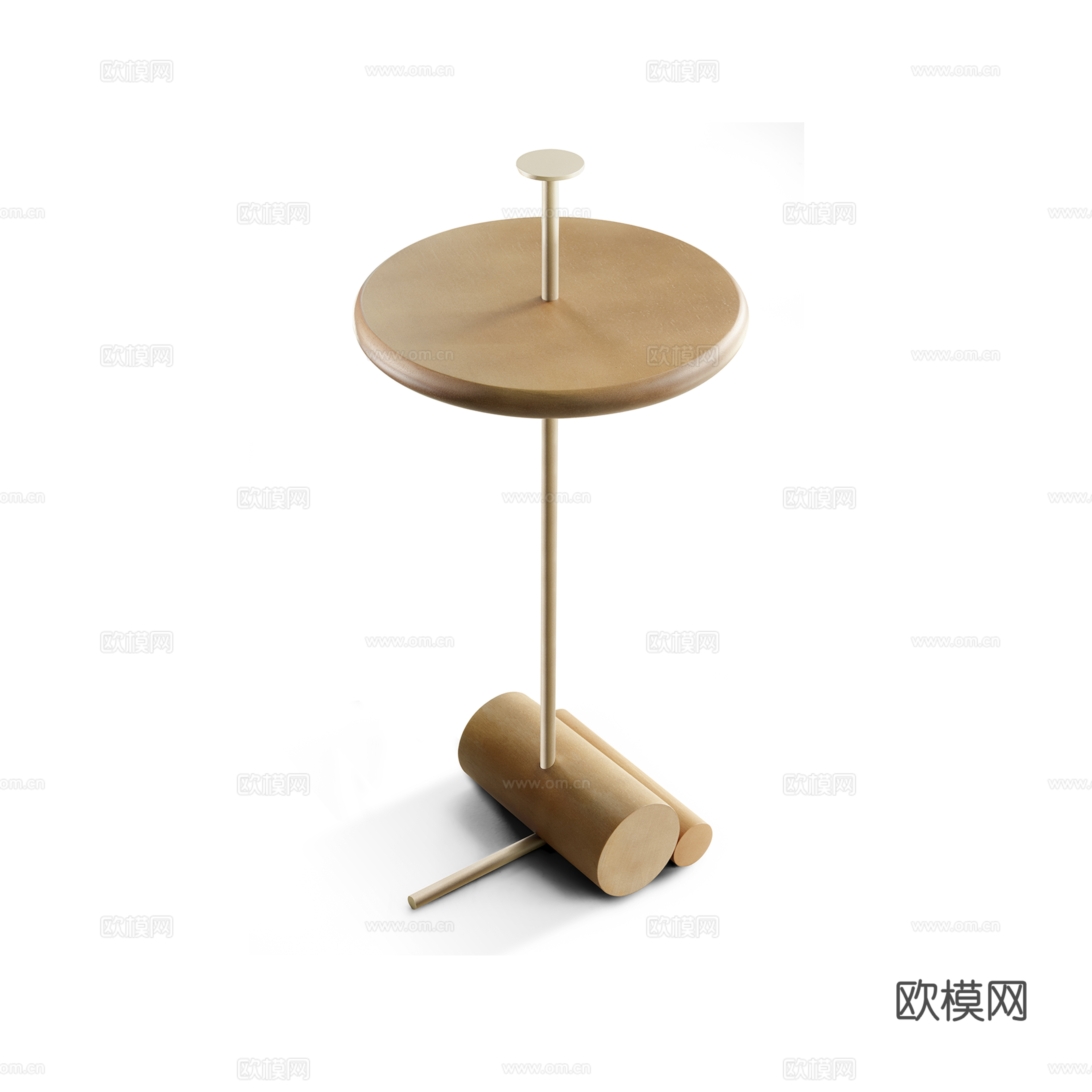 北欧简约现代时尚不锈钢金色小茶几角几圆几个性边几桌子su模型