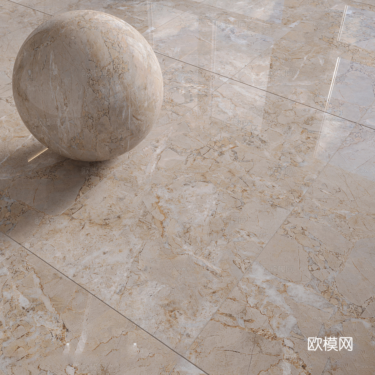 现代大理石 岩板 奢石 水磨石 PU石材3d模型