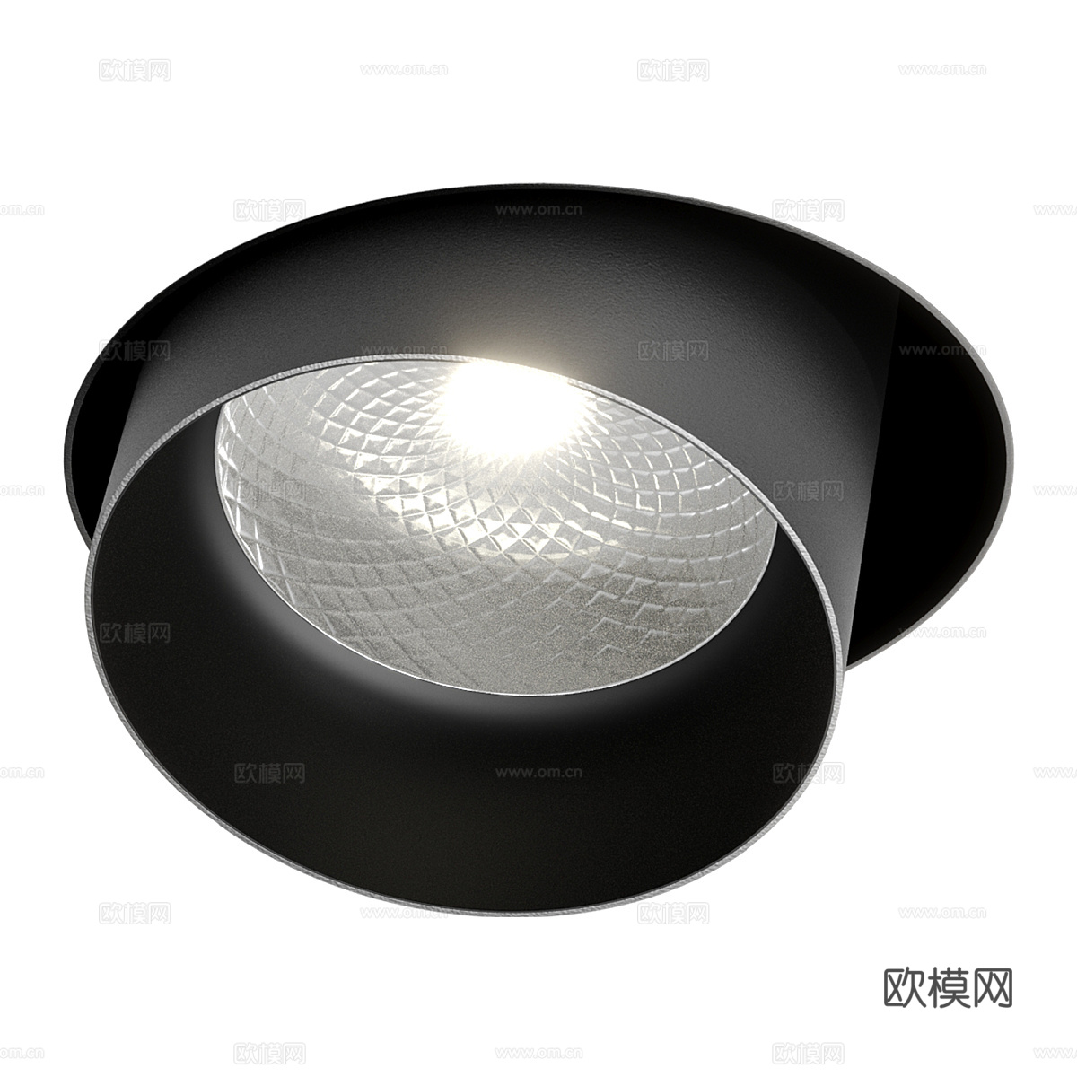 现代极简内嵌射灯3d模型