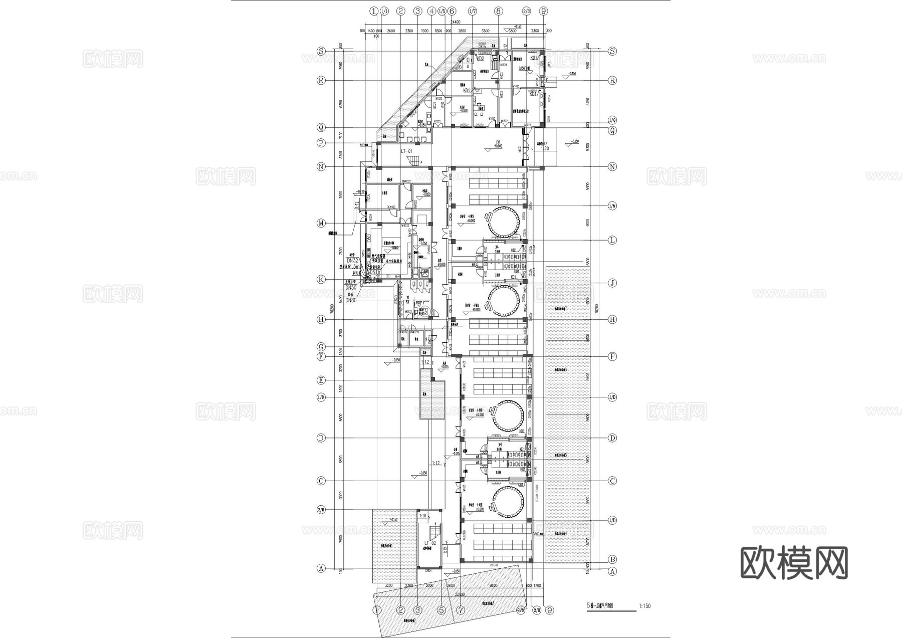 学校建筑燃气施工图cad施工图