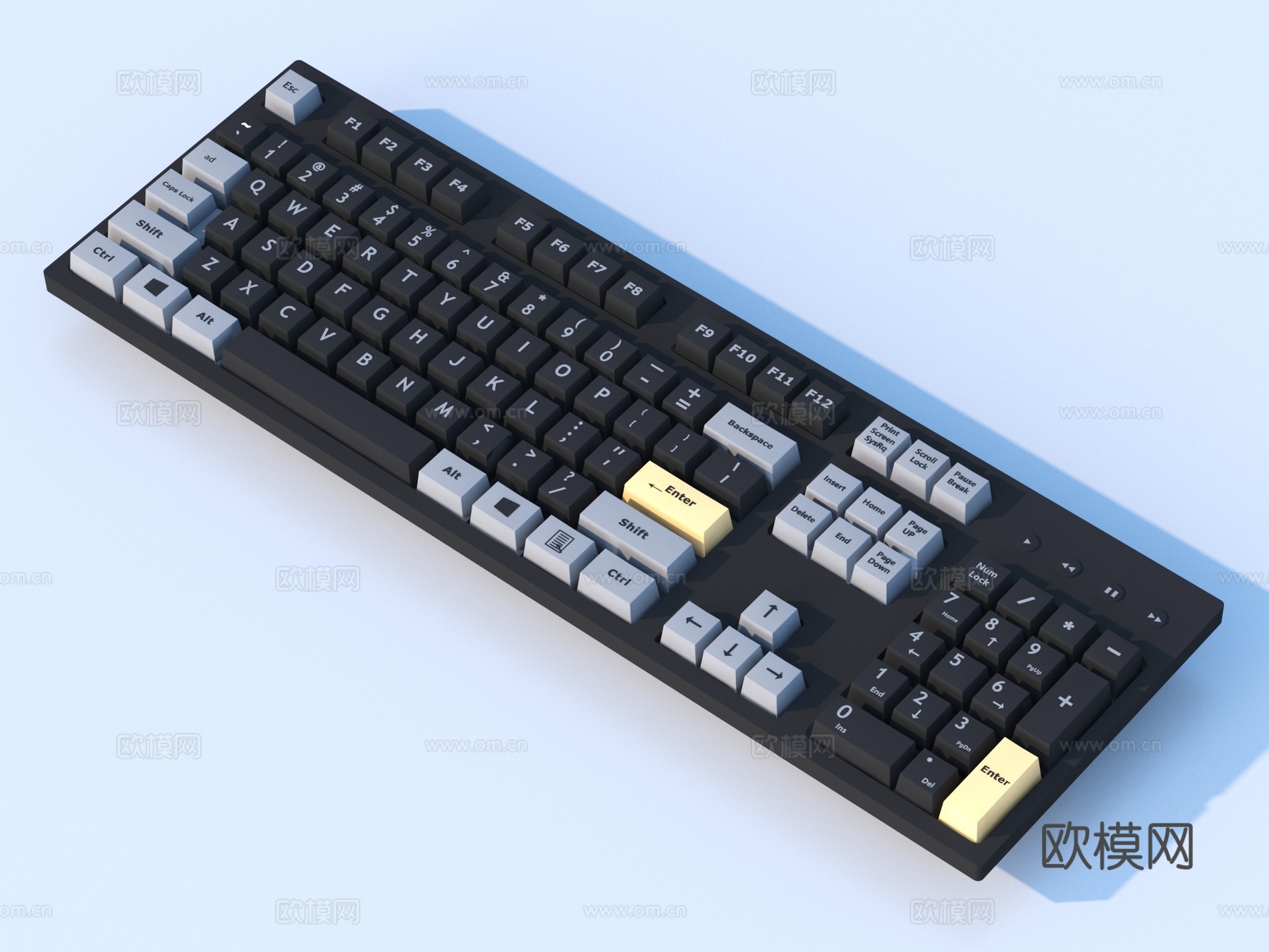 键盘 无线键盘 电脑配件3d模型