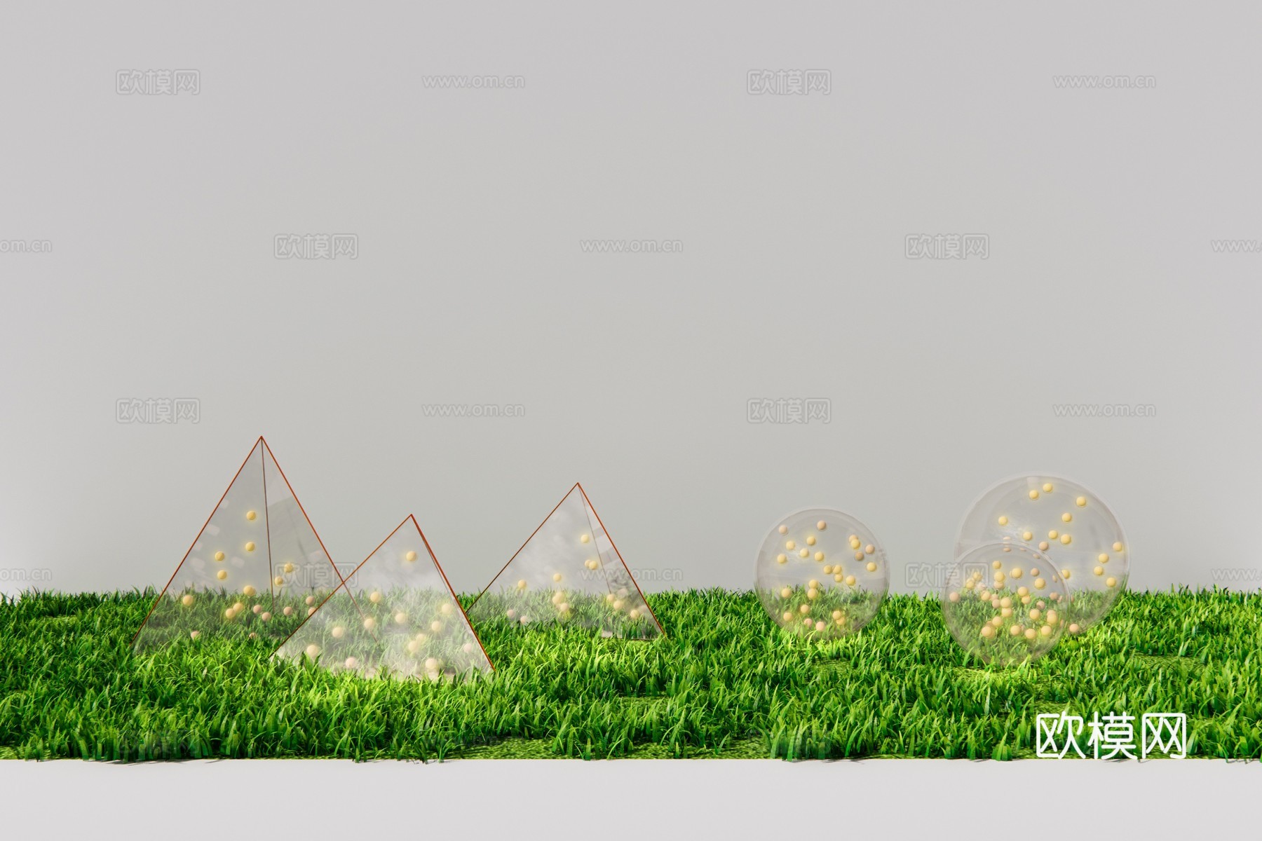 现代景观灯草坪灯su模型下载
