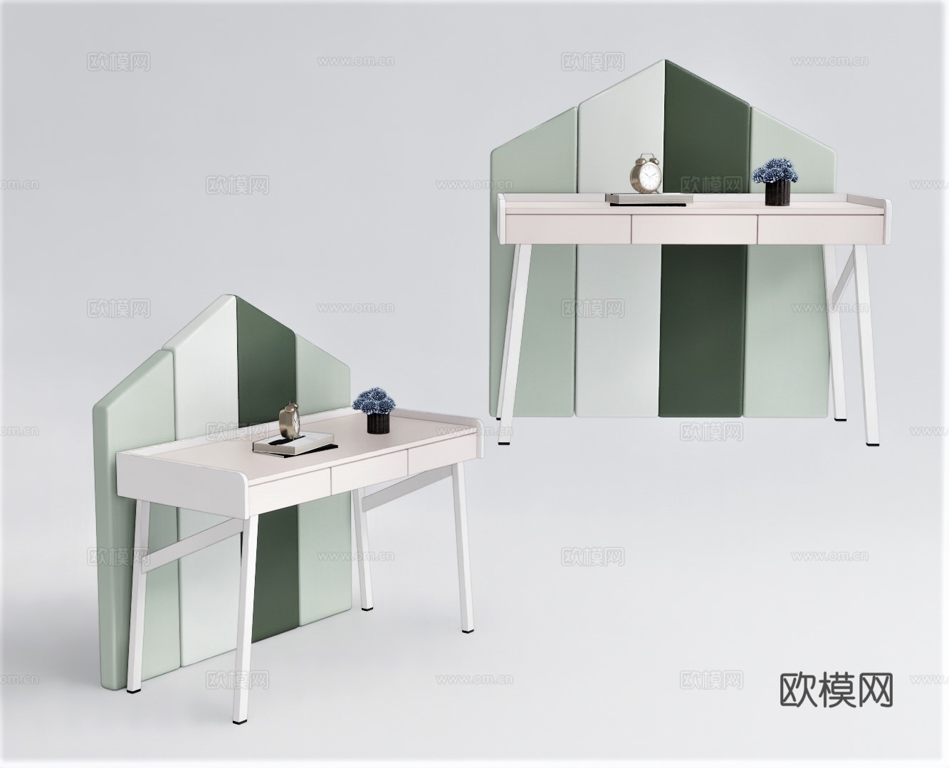 现代梳妆台su模型下载