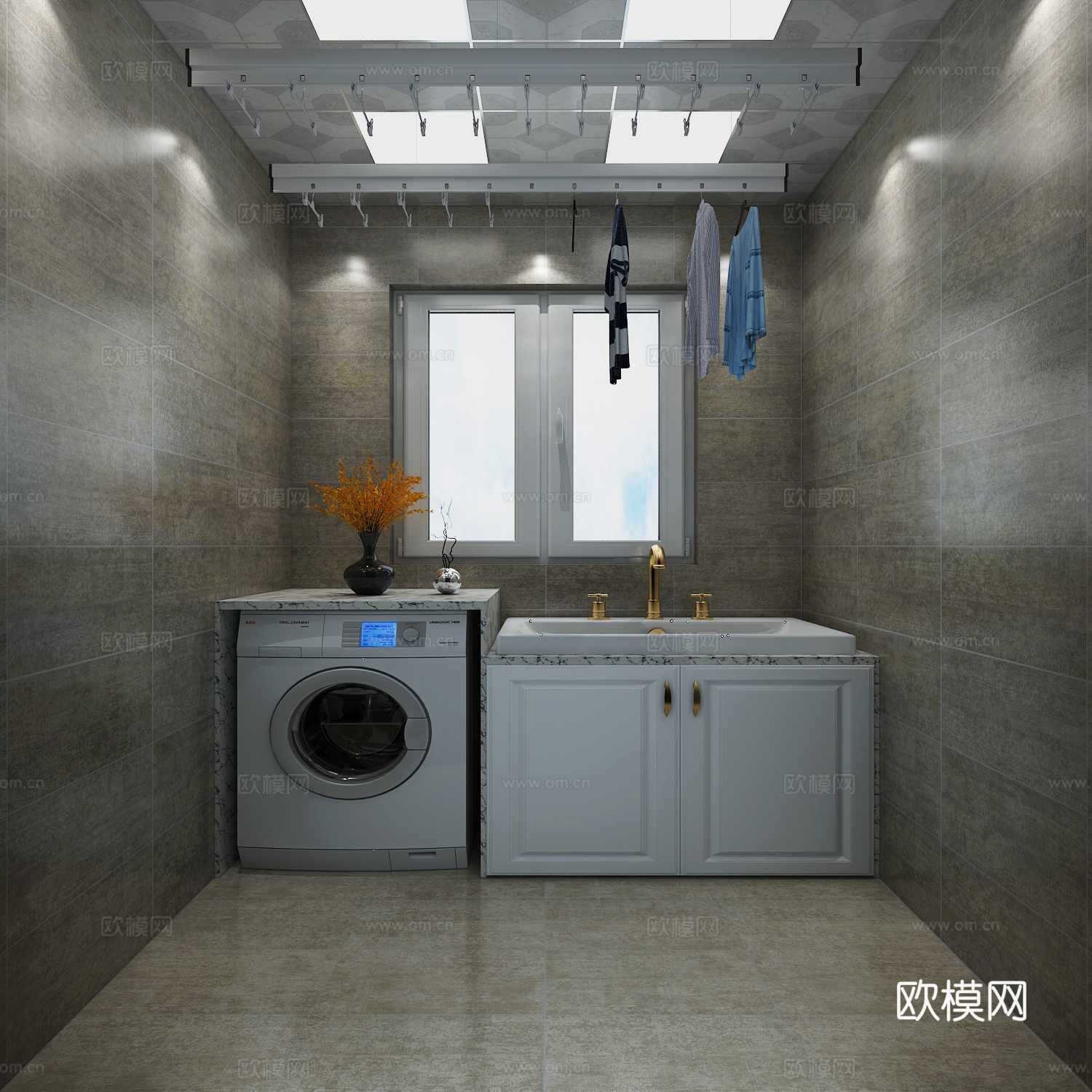 家居洗衣间 洗衣房3d模型