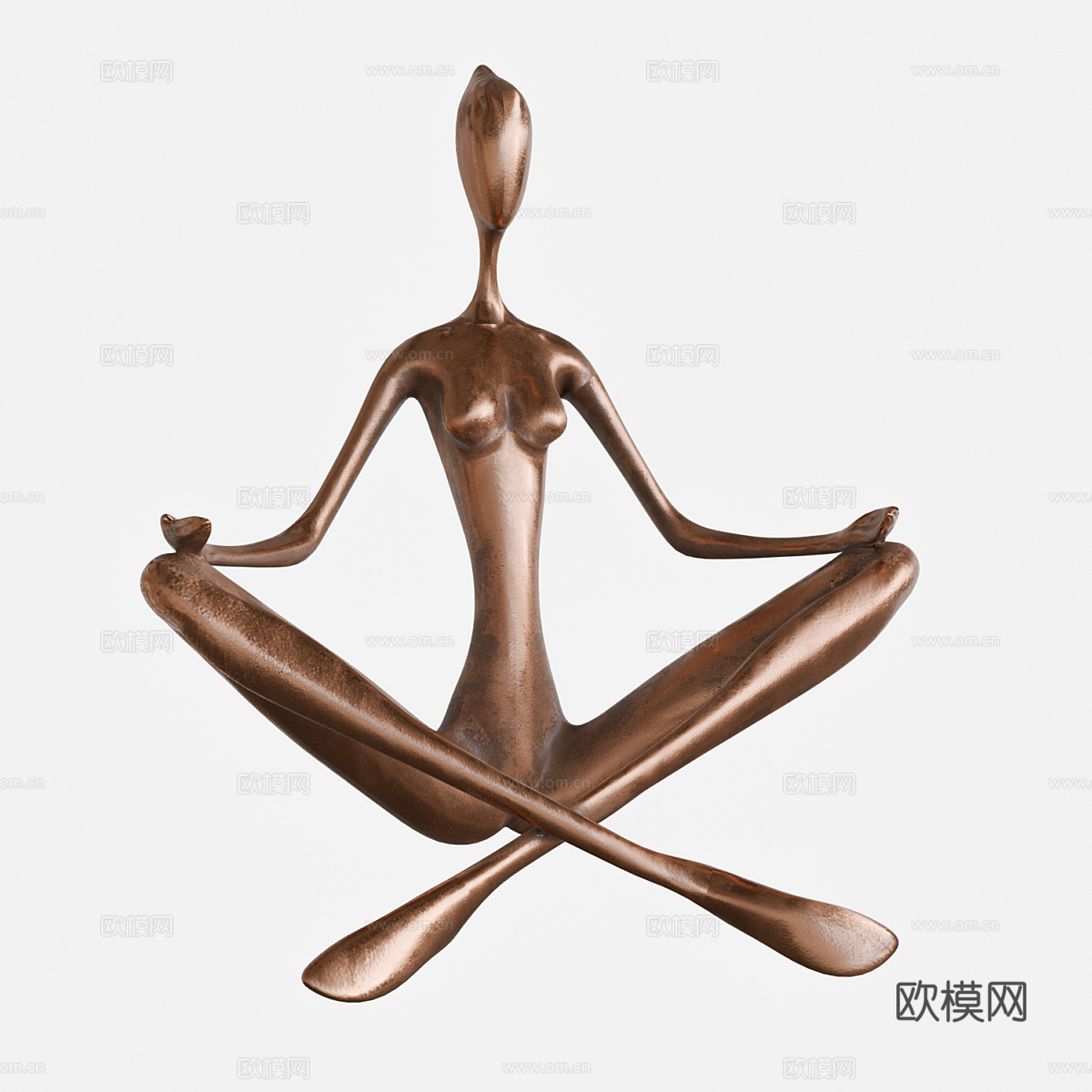 现代意式轻奢青铜雕像3d模型