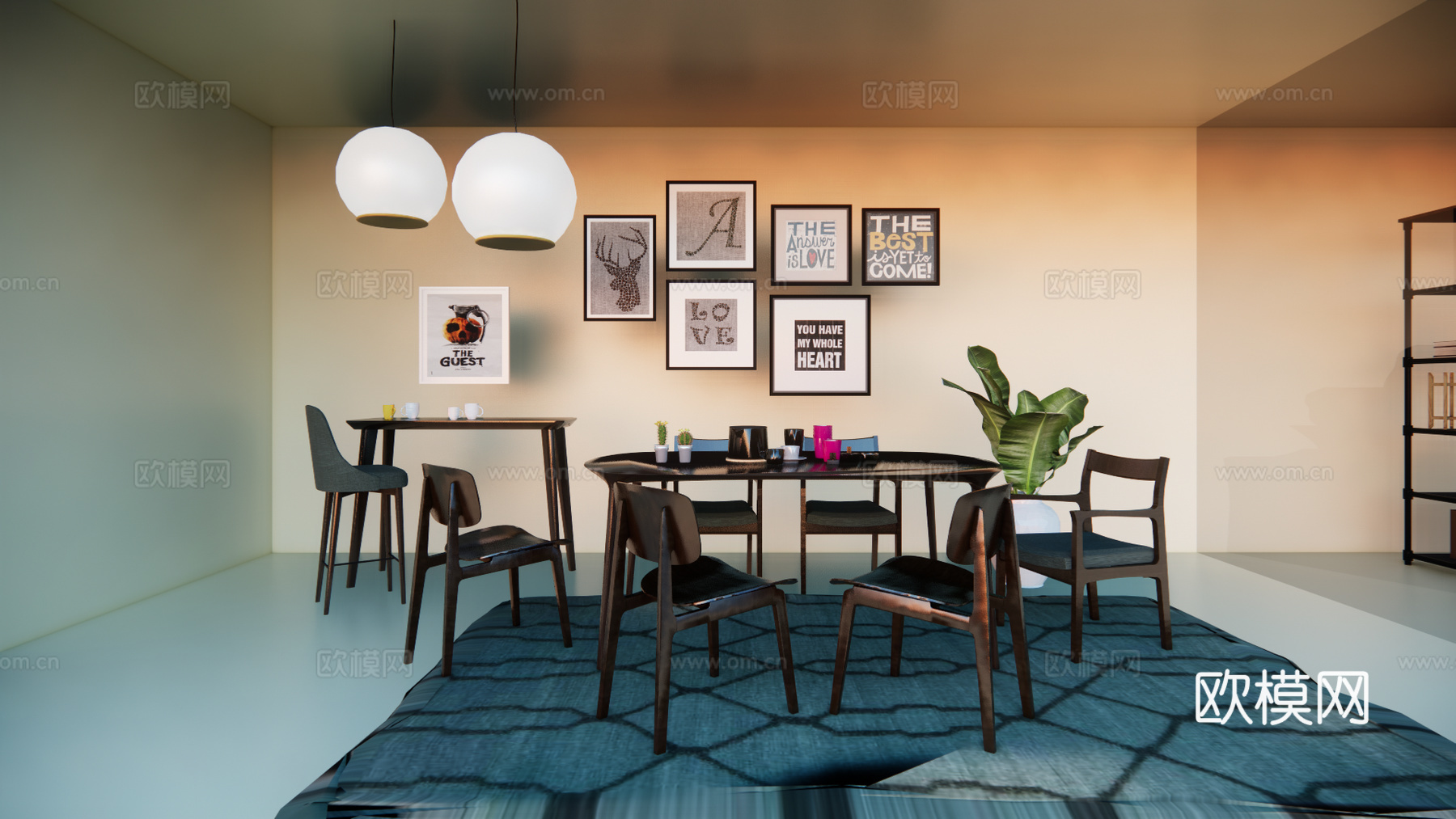现代家具展厅su下载模型