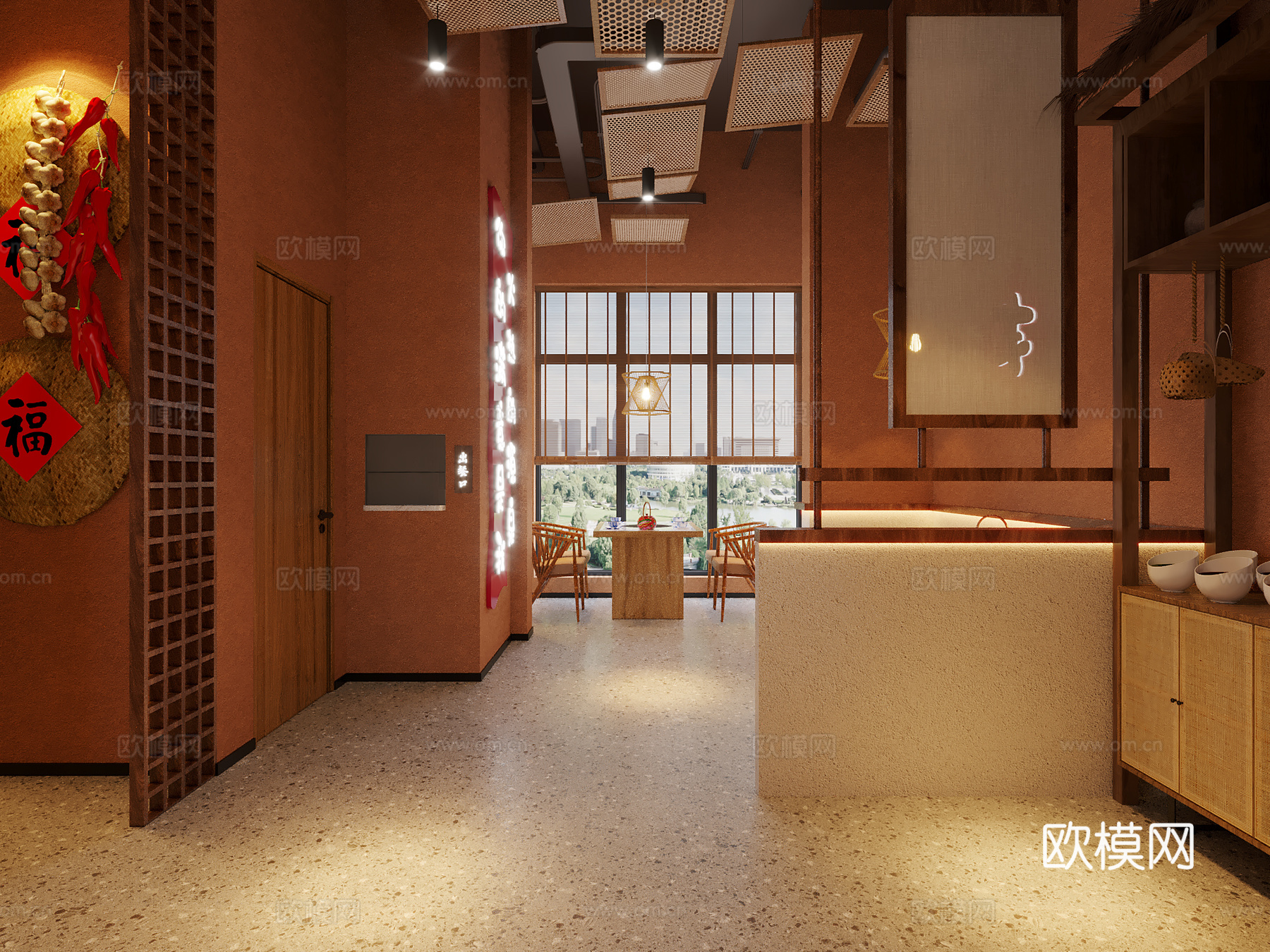 地锅鸡餐饮店3d模型