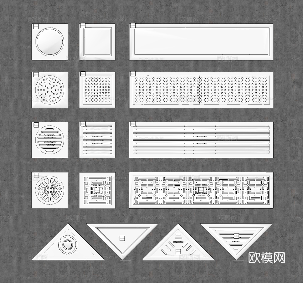 现代下水道排污地漏su模型下载