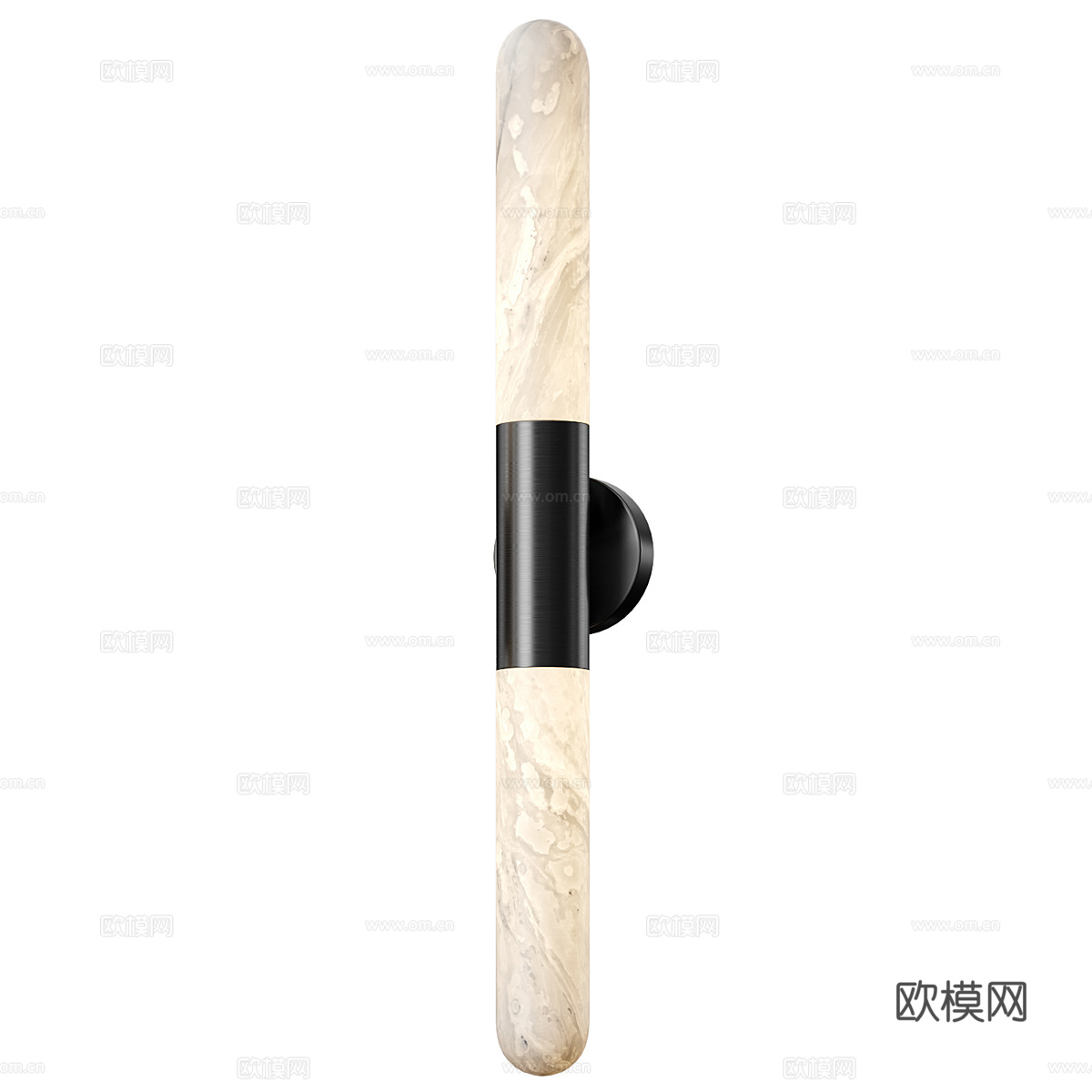 现代意式轻奢长条透光石壁灯3d模型