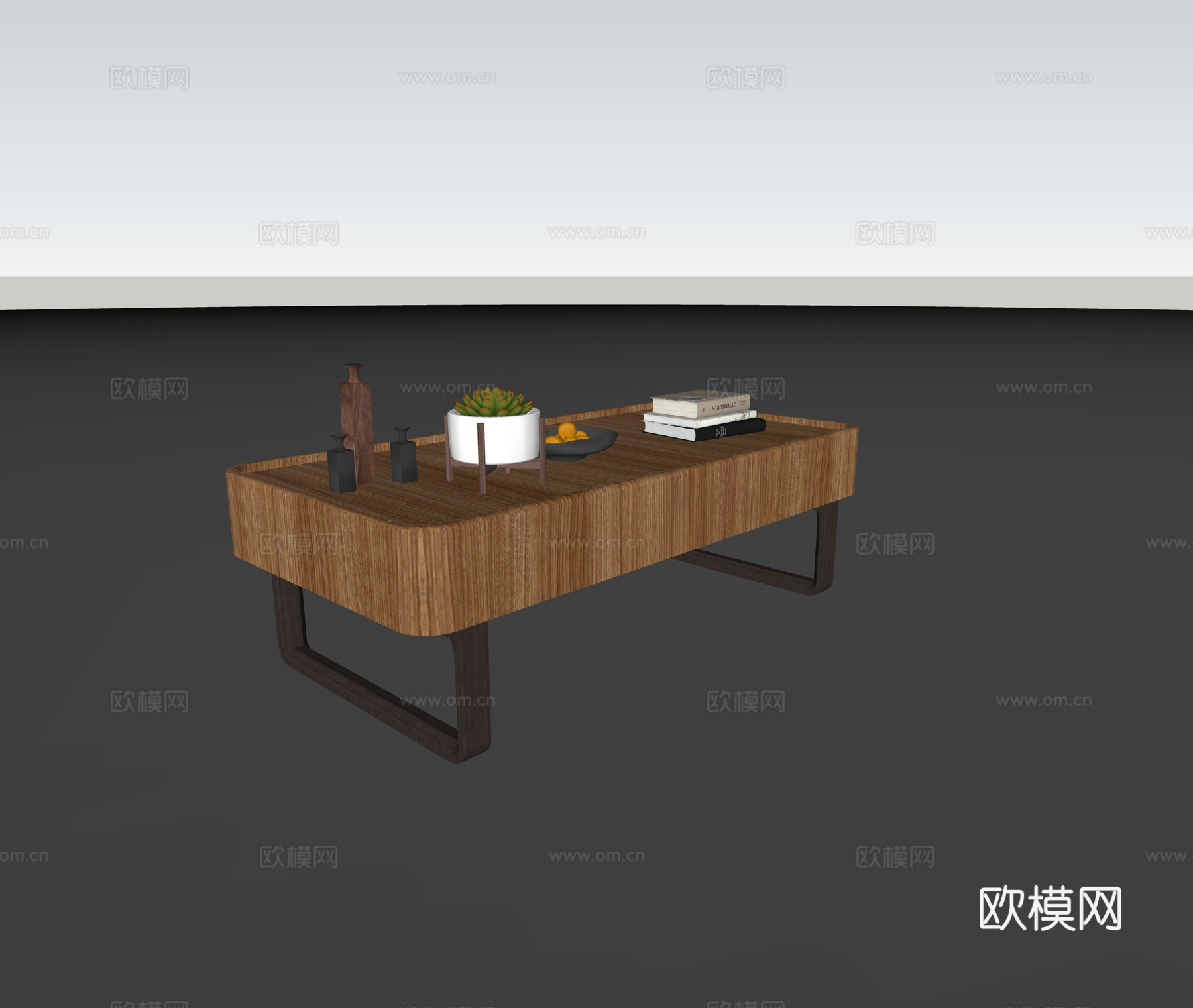 现代茶几su模型下载