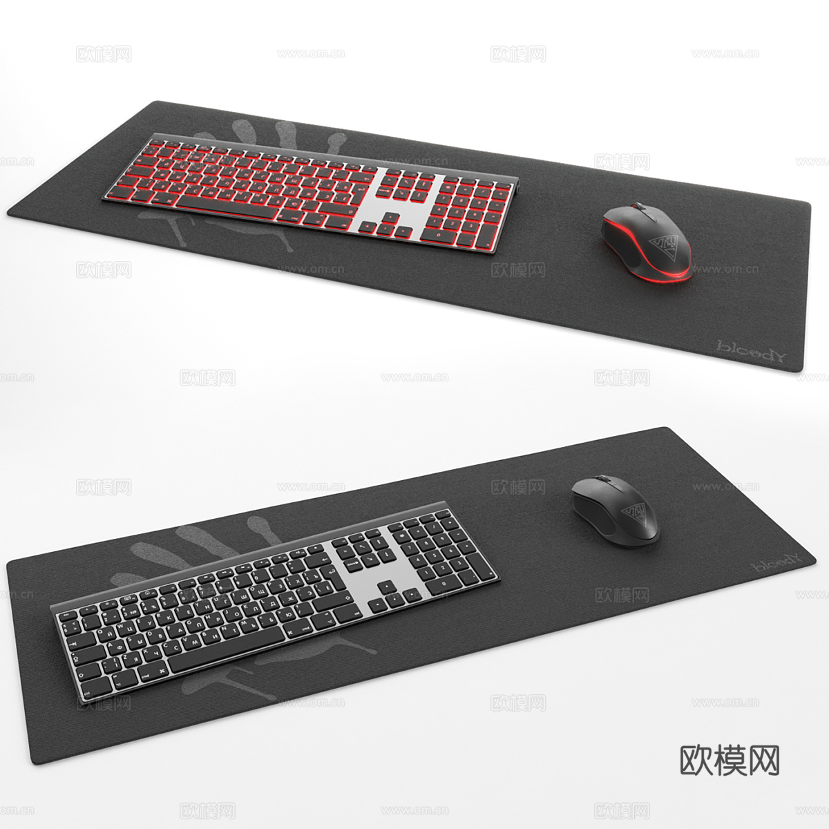 键盘 鼠标 鼠标垫3d模型