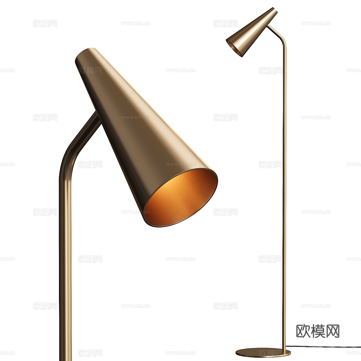 现代轻奢极简落地灯3d模型