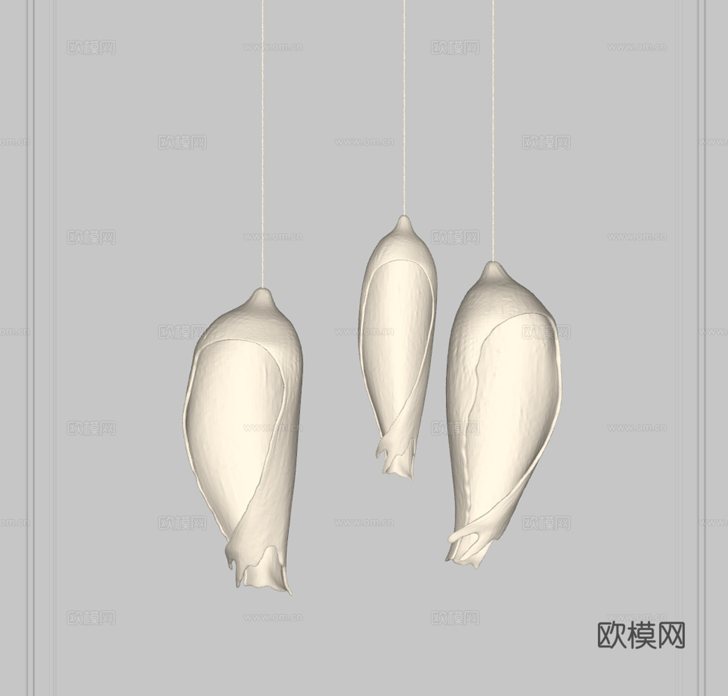 诧寂风吊灯 餐厅吊灯 吧台吊灯 艺术吊灯 异形吊灯su模型