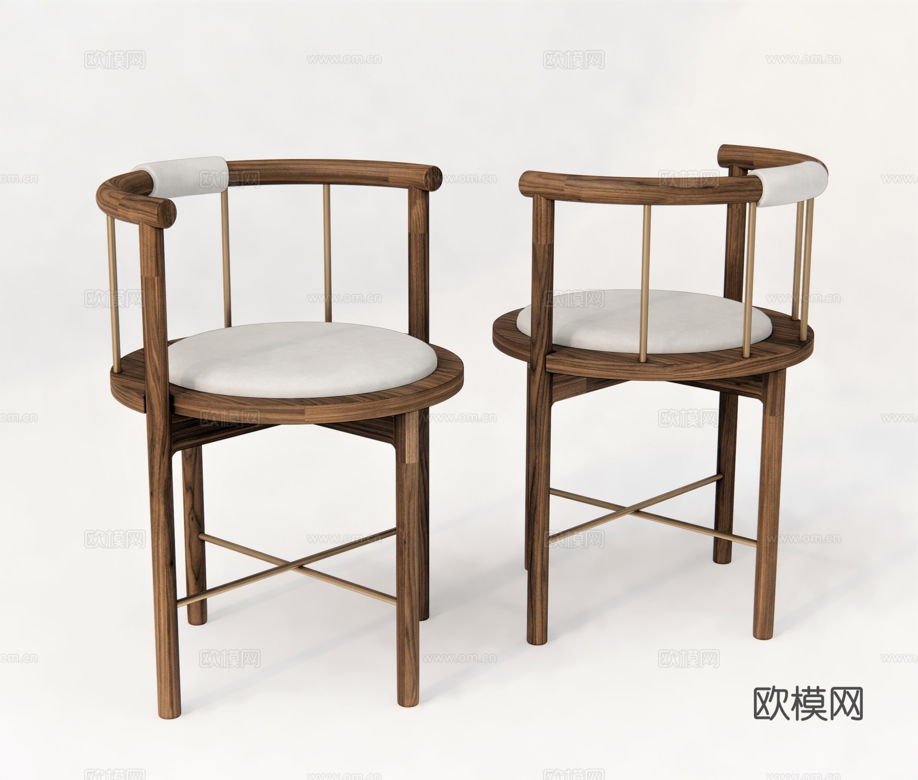 新中式餐椅单椅su模型下载
