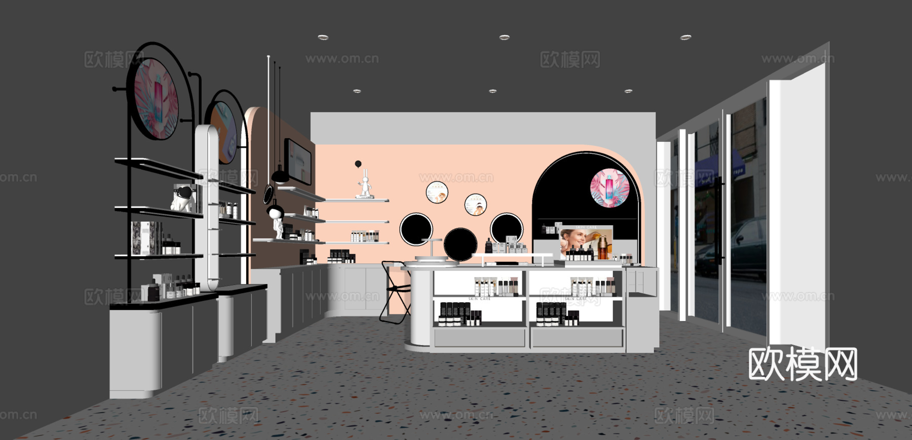 现代化妆品店su模型下载